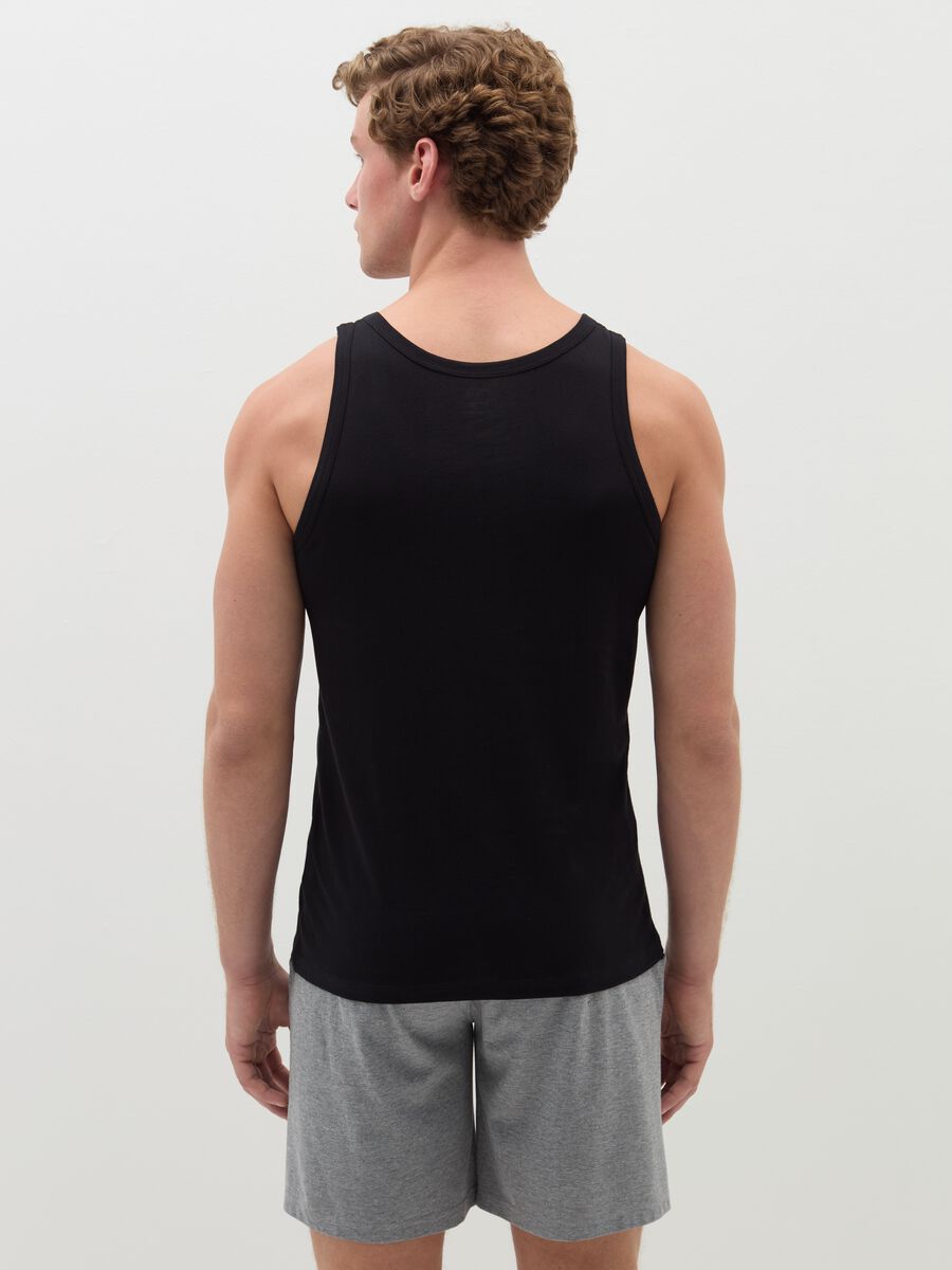 Three-pack racerback vests in organic cotton_2
