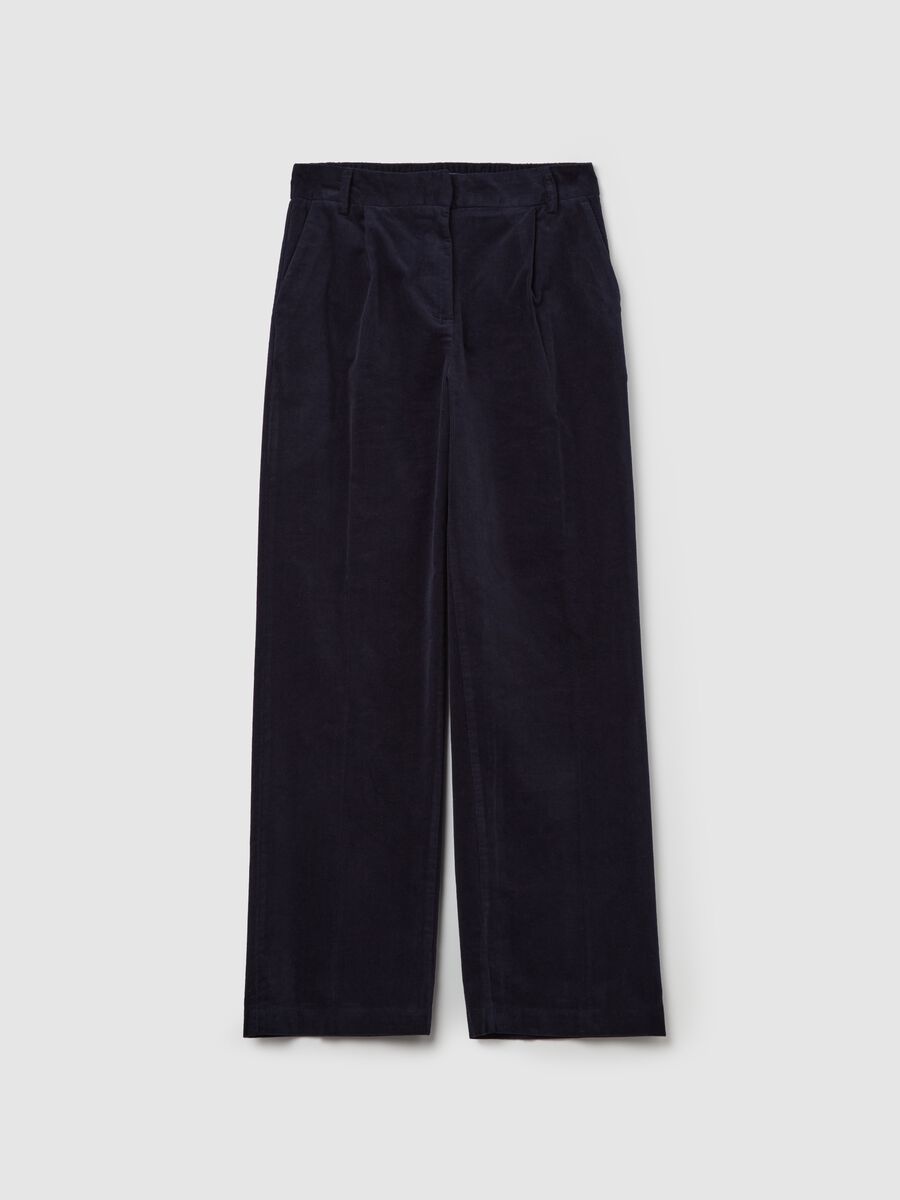 Straight-fit trousers in corduroy with darts_4