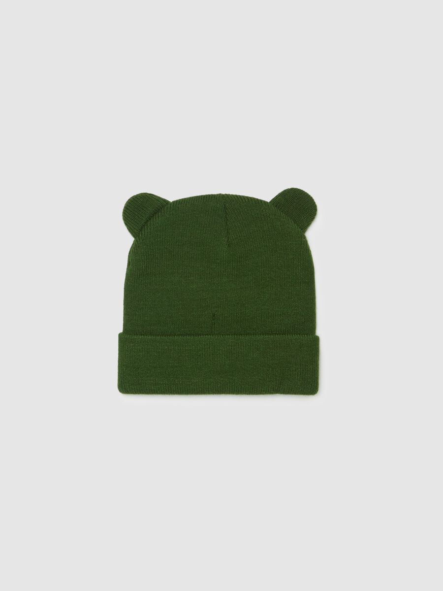 Knitted hat with ears_0