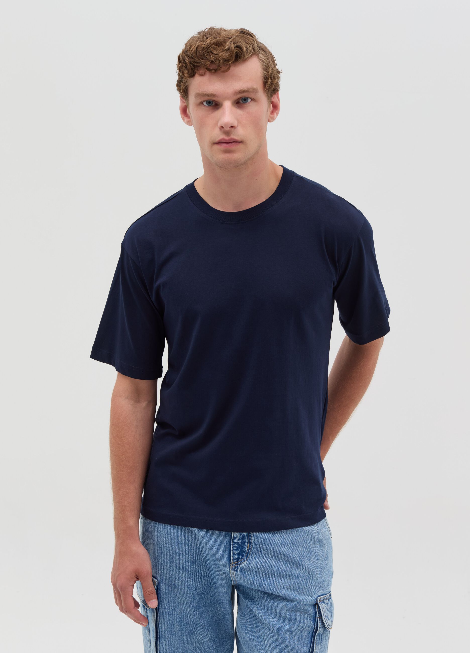 Relaxed-fit pyjama T-shirt in cotton