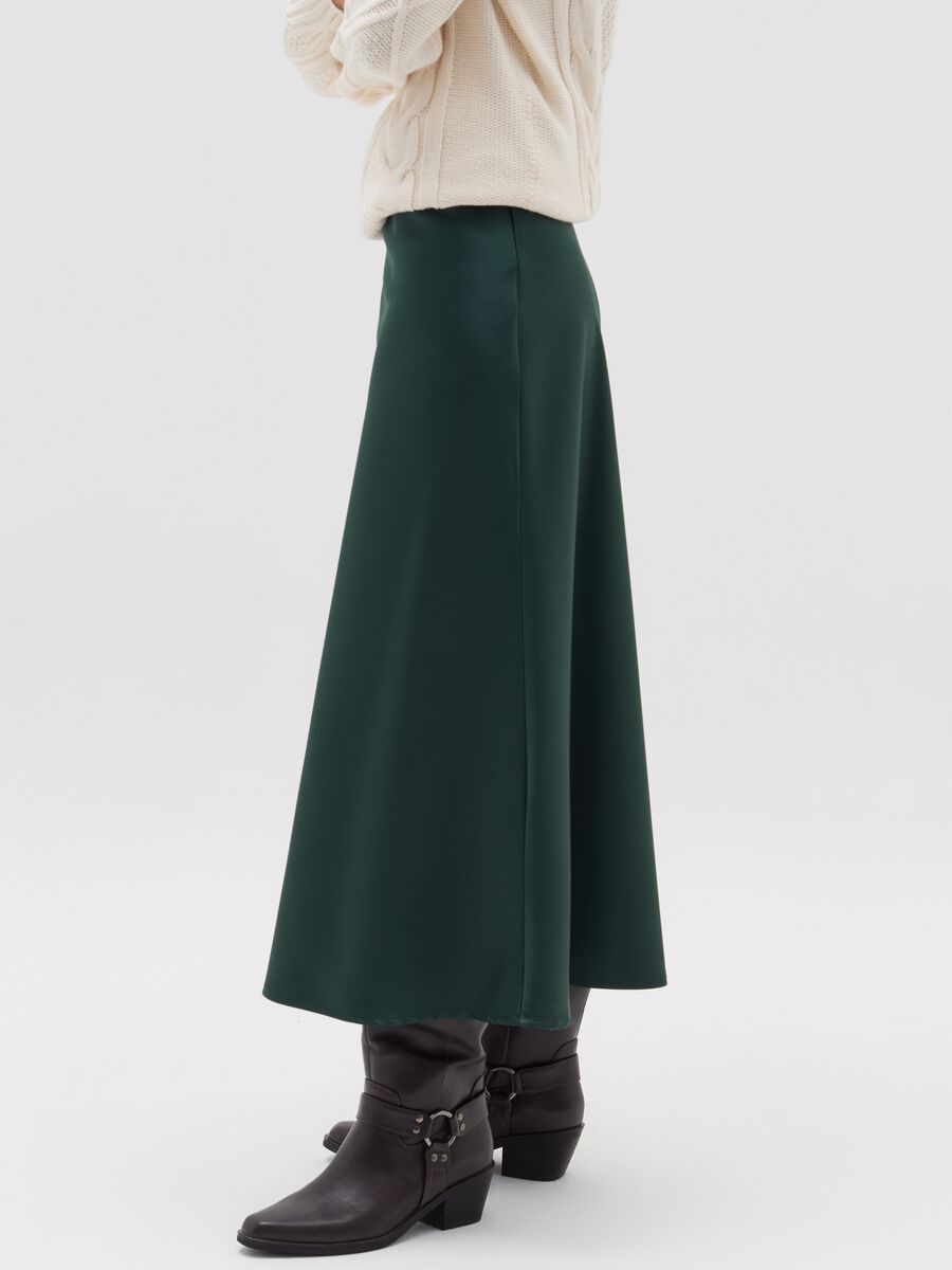 Midi skirt in satin_3