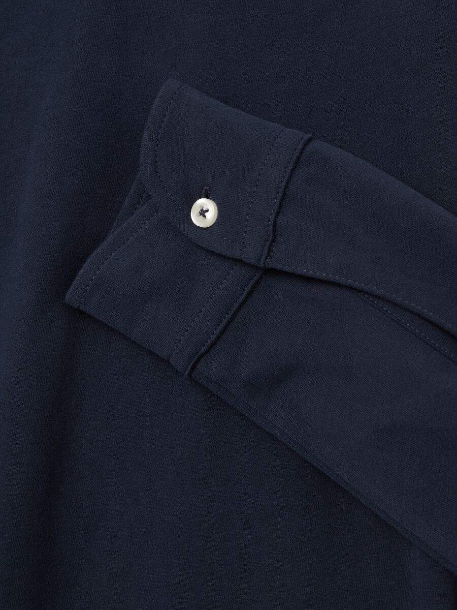 Contemporary long-sleeved polo shirt in organic cotton_5