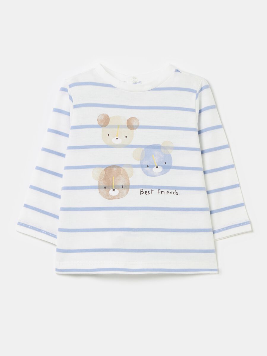 Long-sleeved T-shirt with teddy bears print_0
