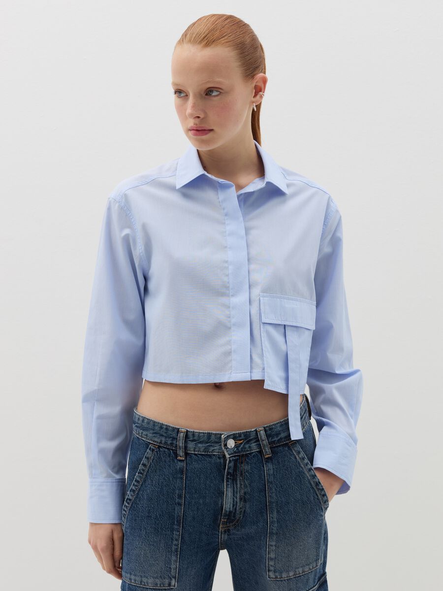 Crop shirt with pocket_1