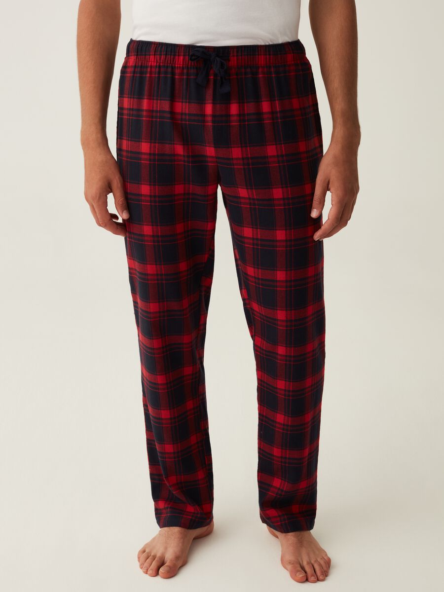 Pyjama bottoms with tartan pattern_1