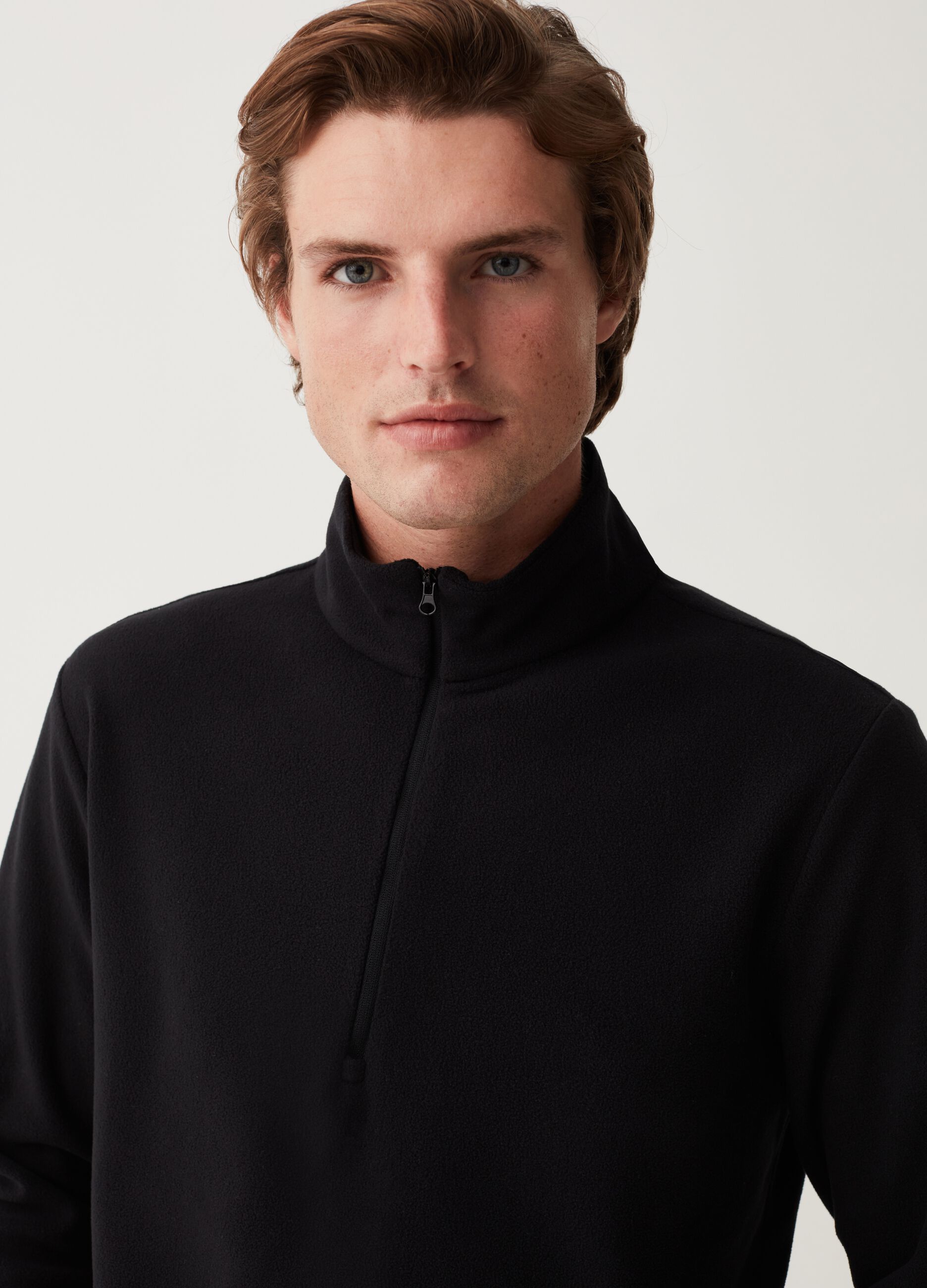 Felpa half-zip in pile