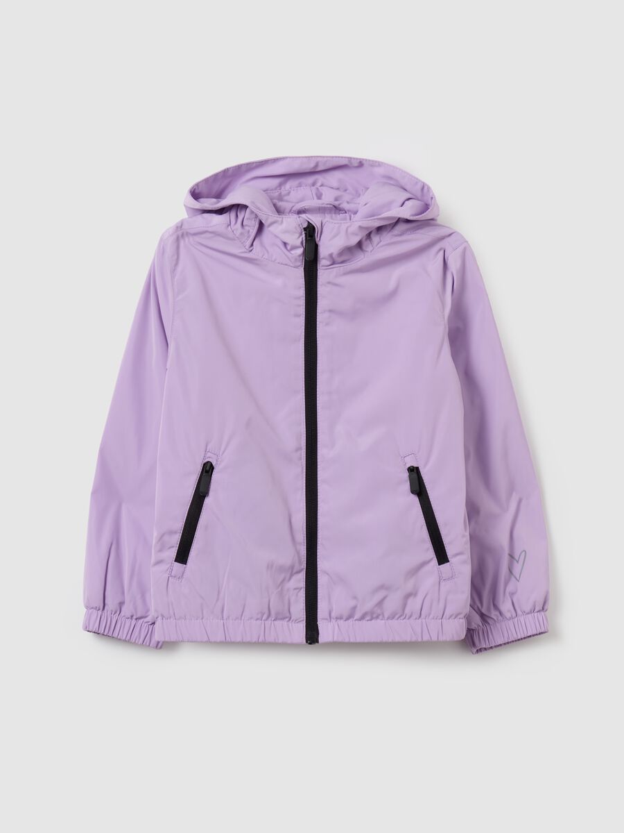 Short waterproof jacket with hood_0