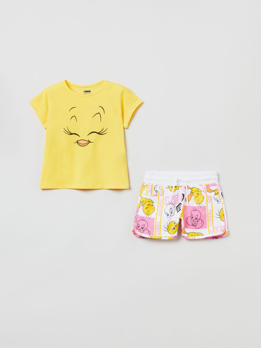 Jogging set with Looney Tunes Tweetie Pie print._0