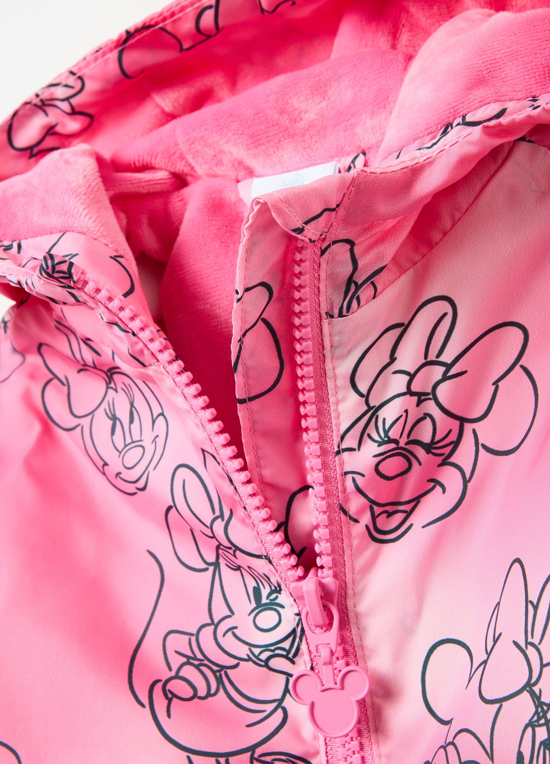 Waterproof jacket with Minnie Mouse print