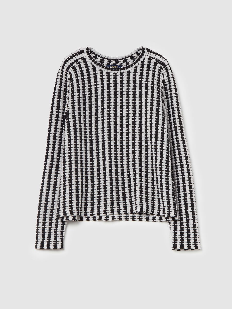 Knitted T-shirt with two-tone weave_4