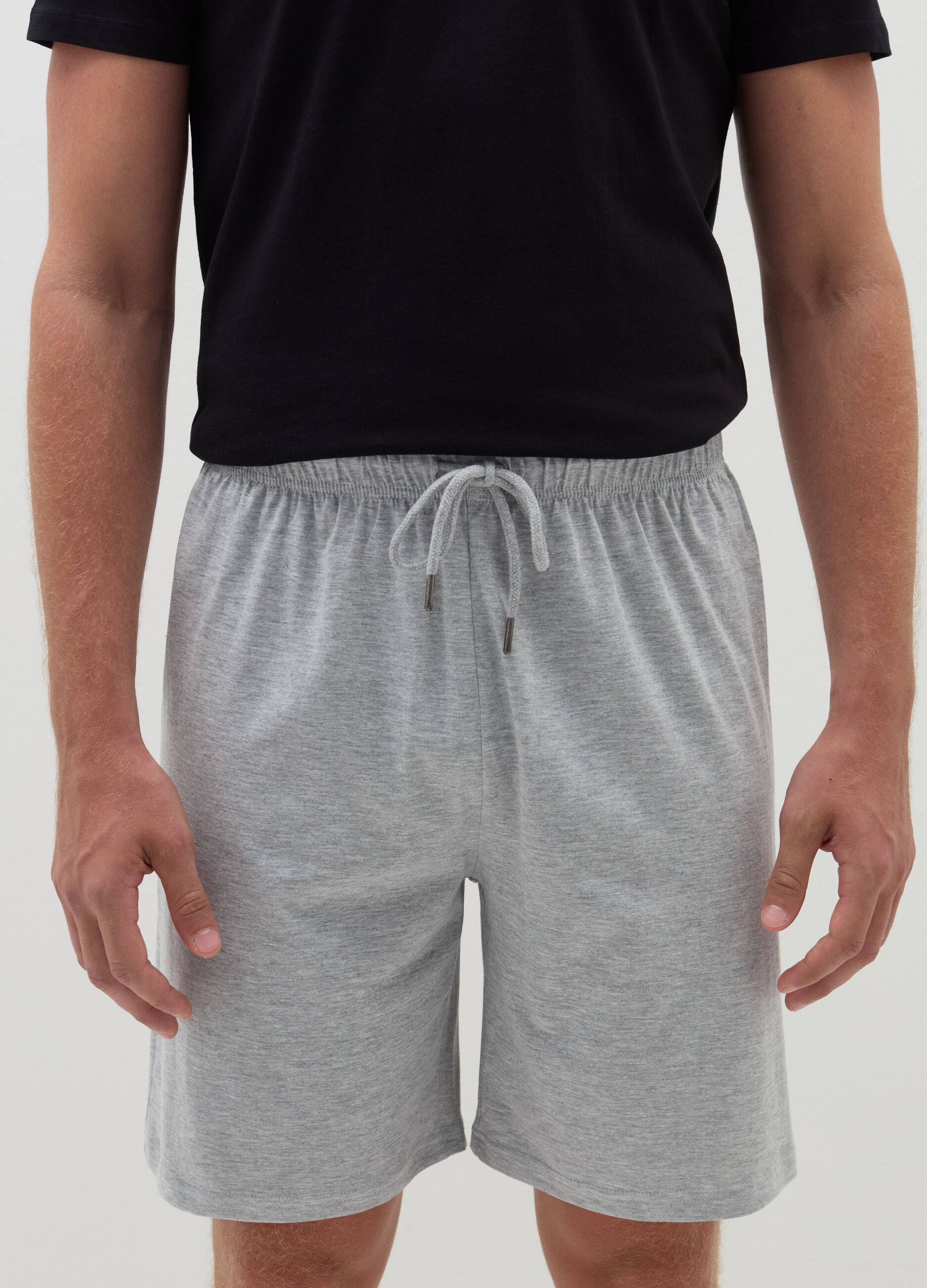 Two-pack pyjama shorts with drawstring