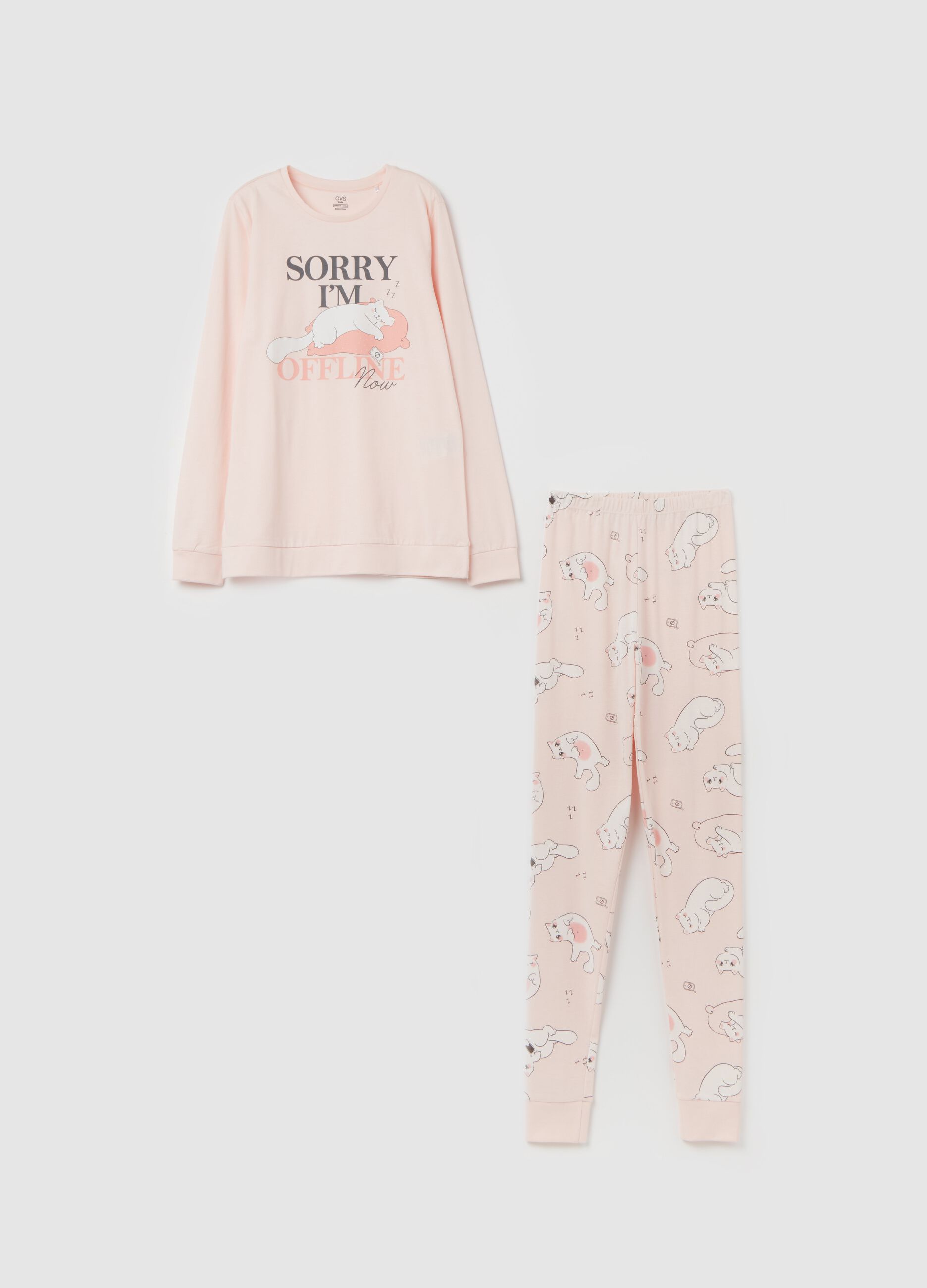 Organic cotton pyjamas with print