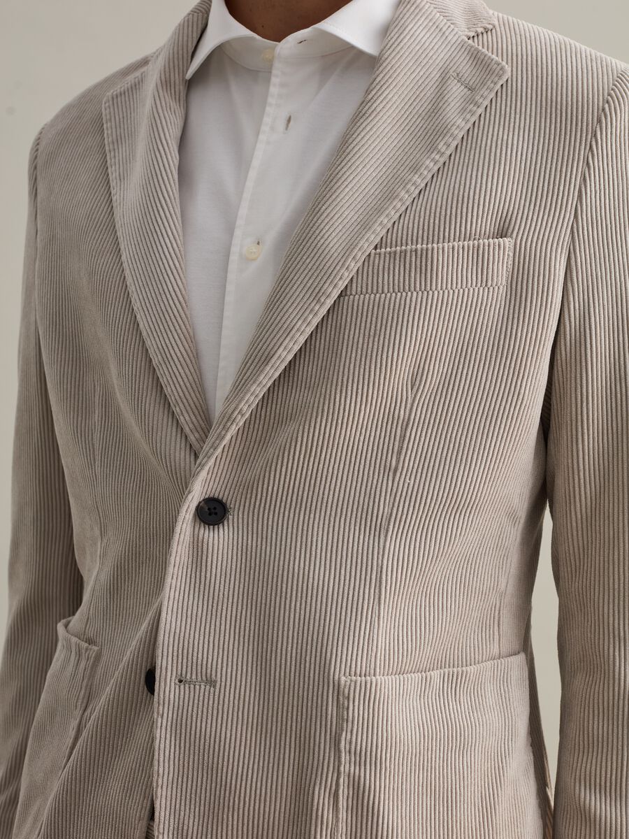 Blazer monopetto in corduroy Contemporary_3