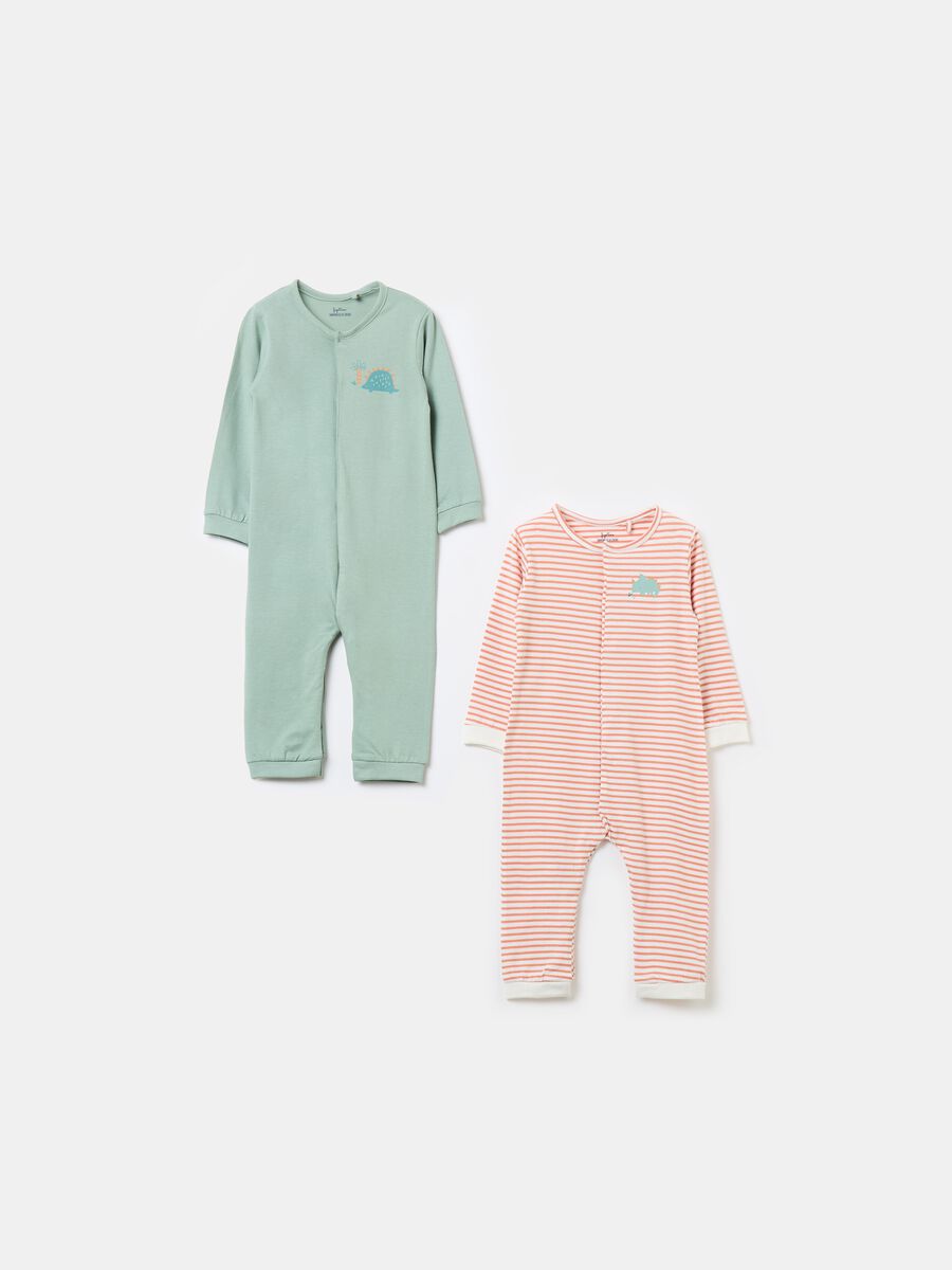 Two-pack onesies in organic cotton with print_0