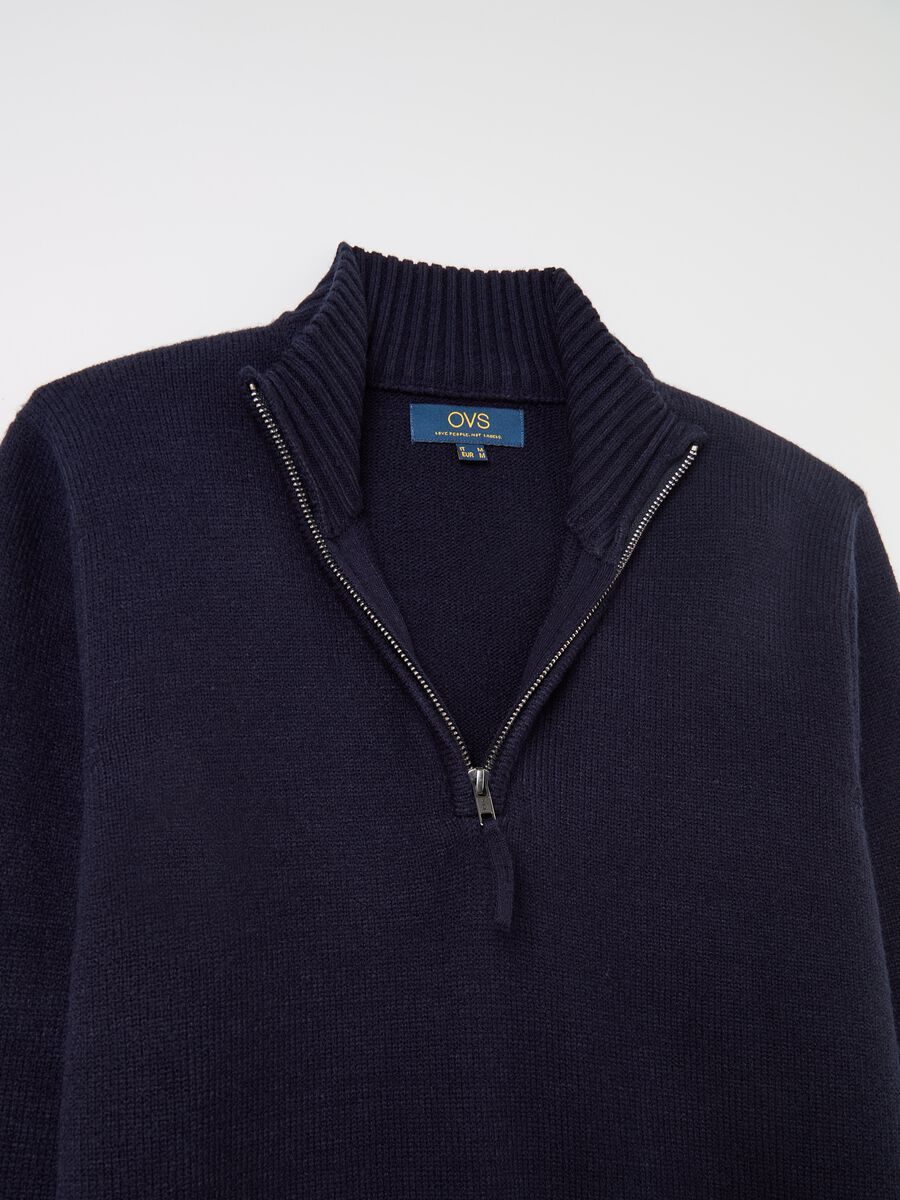 Pullover with half-zip neckline_5