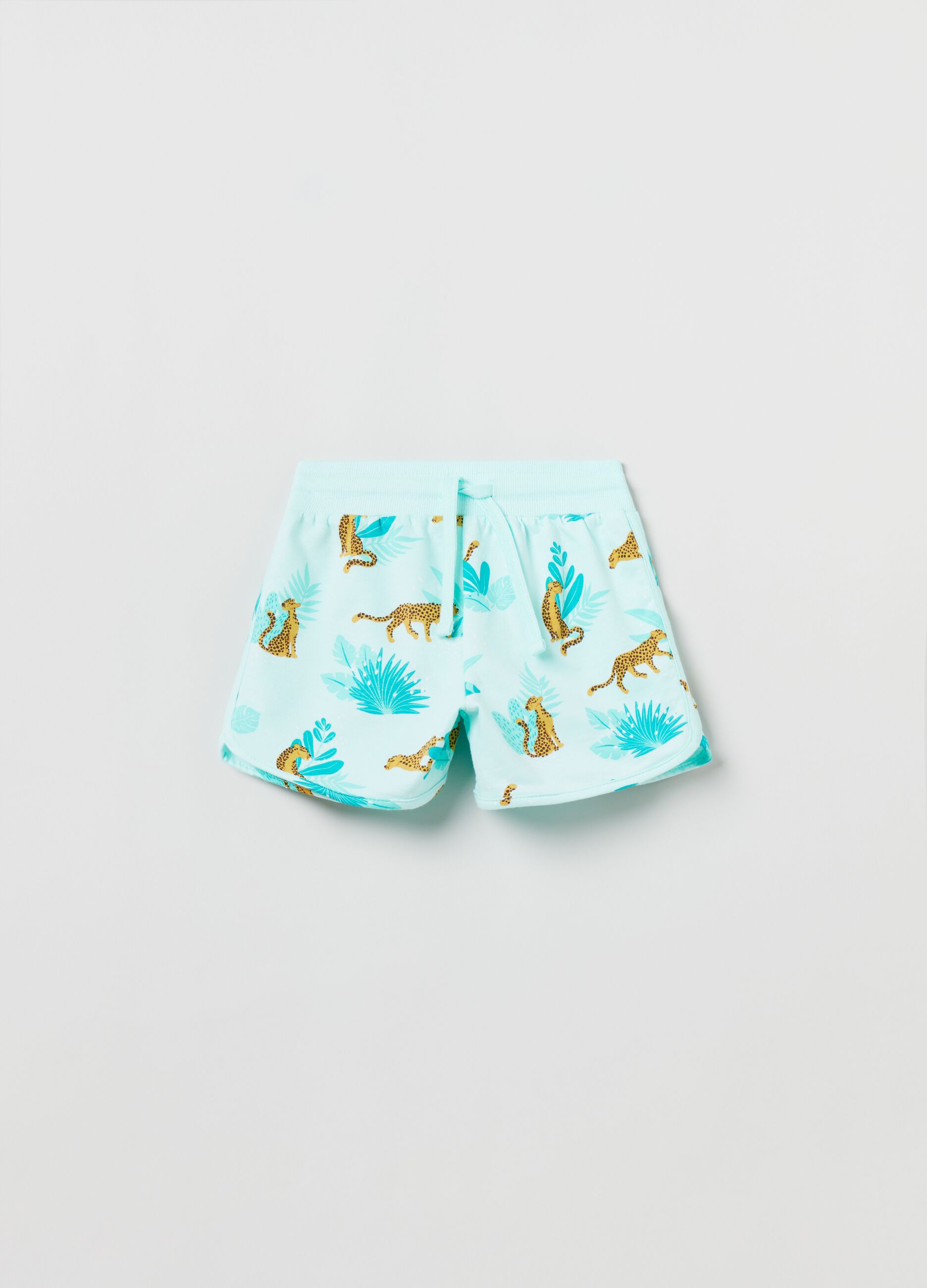 Cotton shorts with all-over print