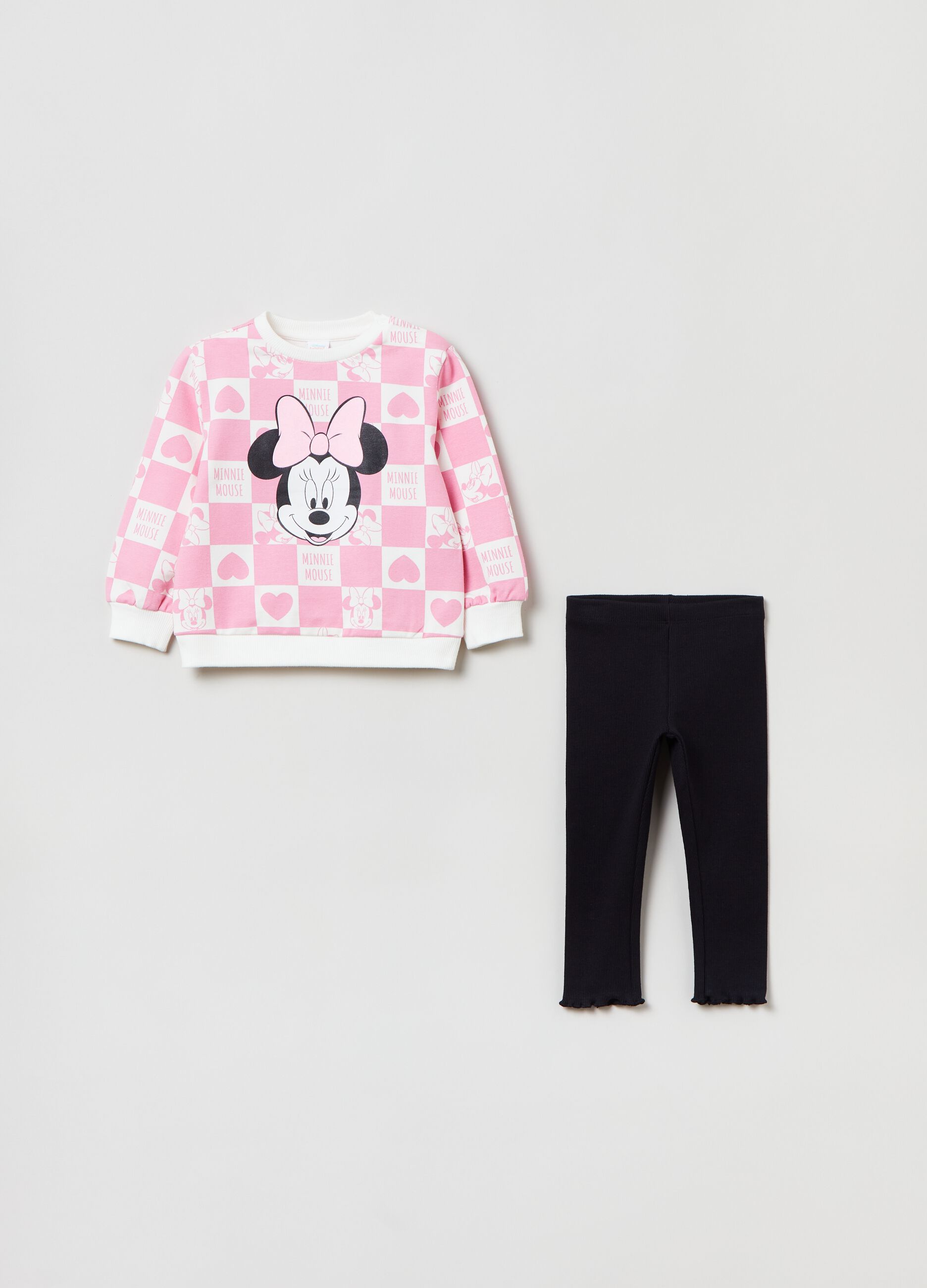 Jogging set with Minnie Mouse print