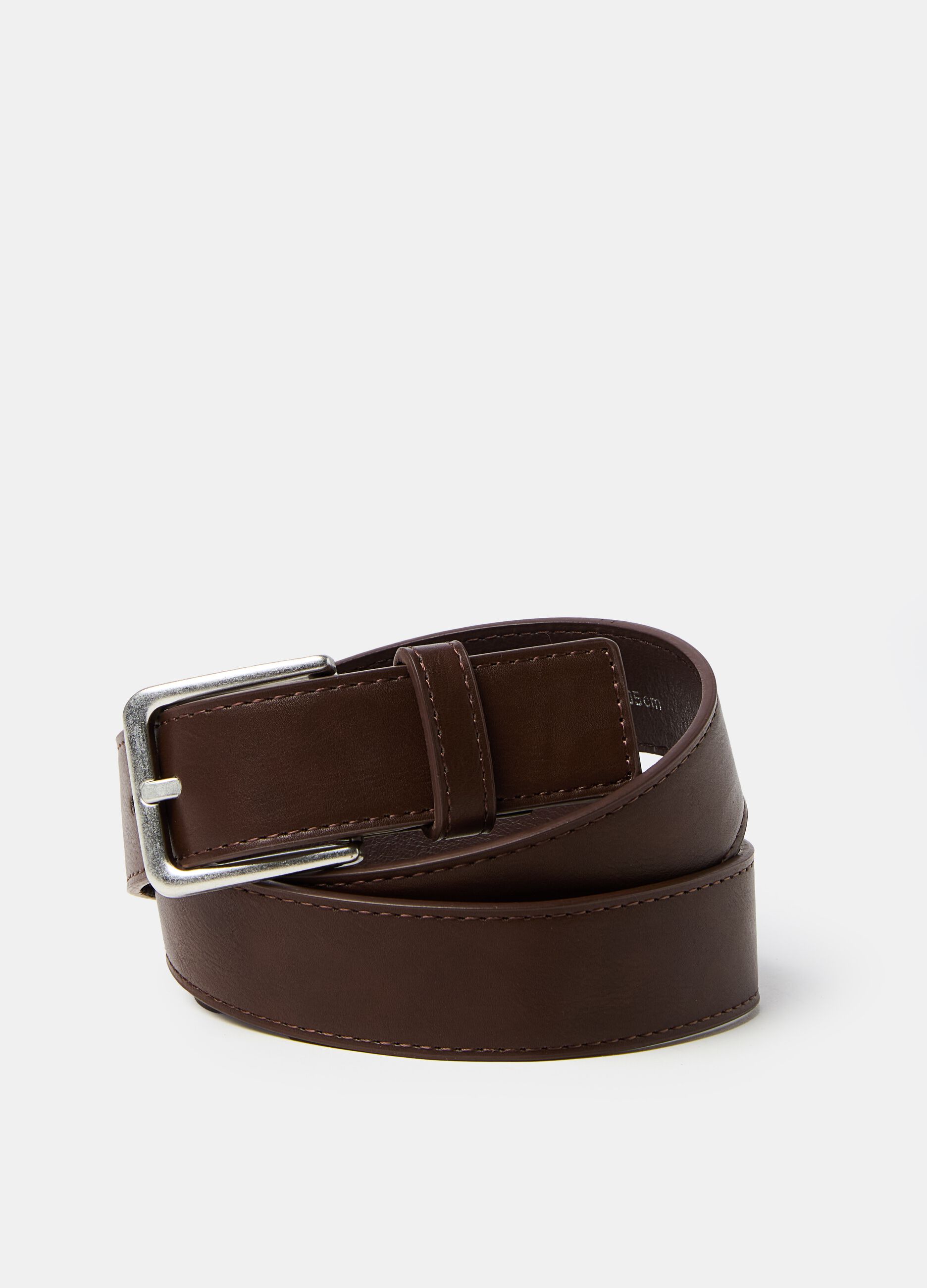 Belt with buckle with matte finish