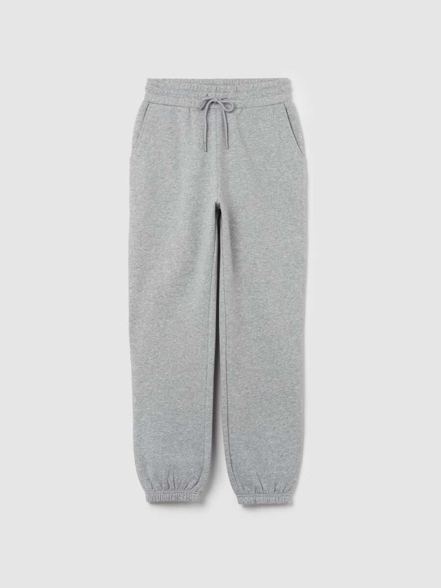 Fleece joggers with drawstring_4