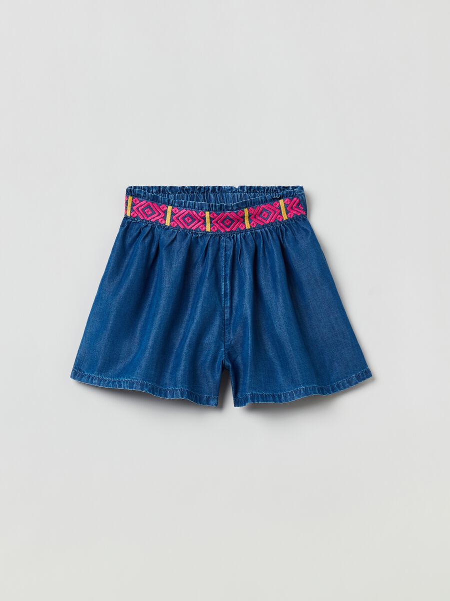 Shorts in Lyocell with embroidery_0