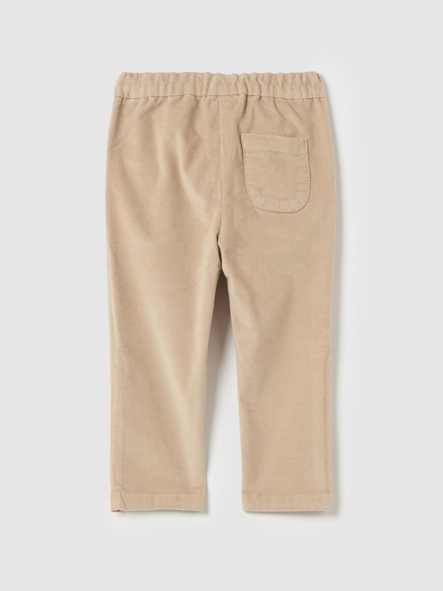 Corduroy trousers with frills_1