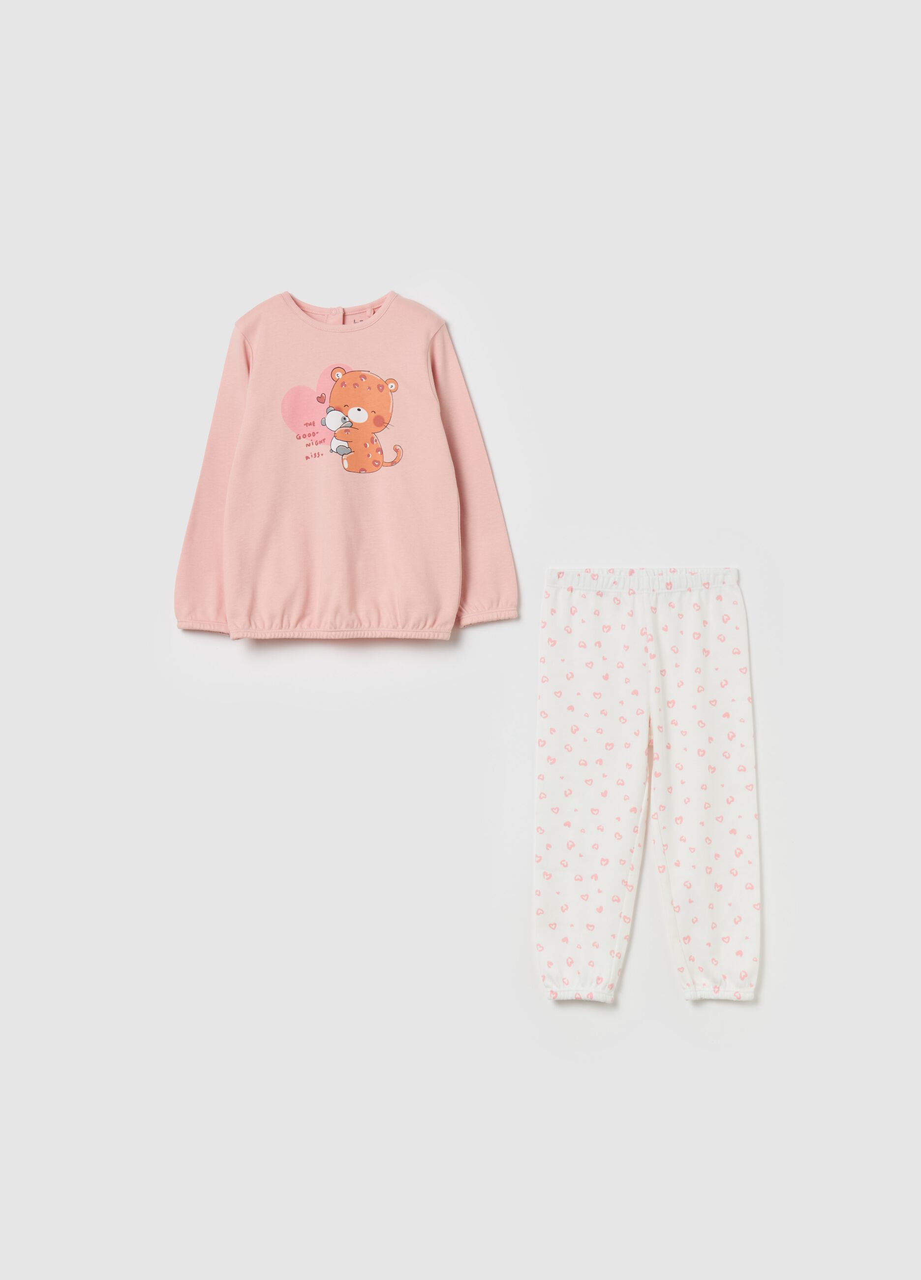 Organic cotton pyjamas with print