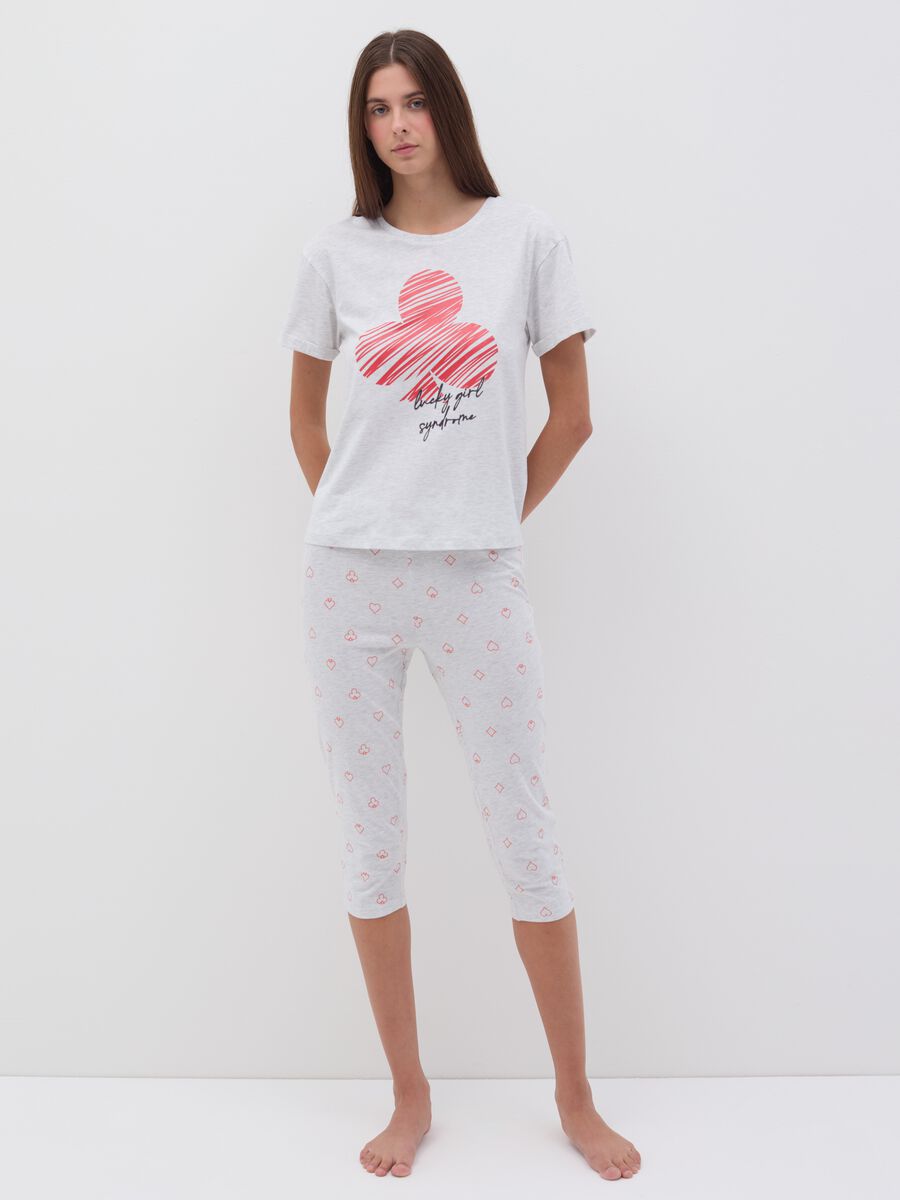 Pyjamas with capri trousers and print_0