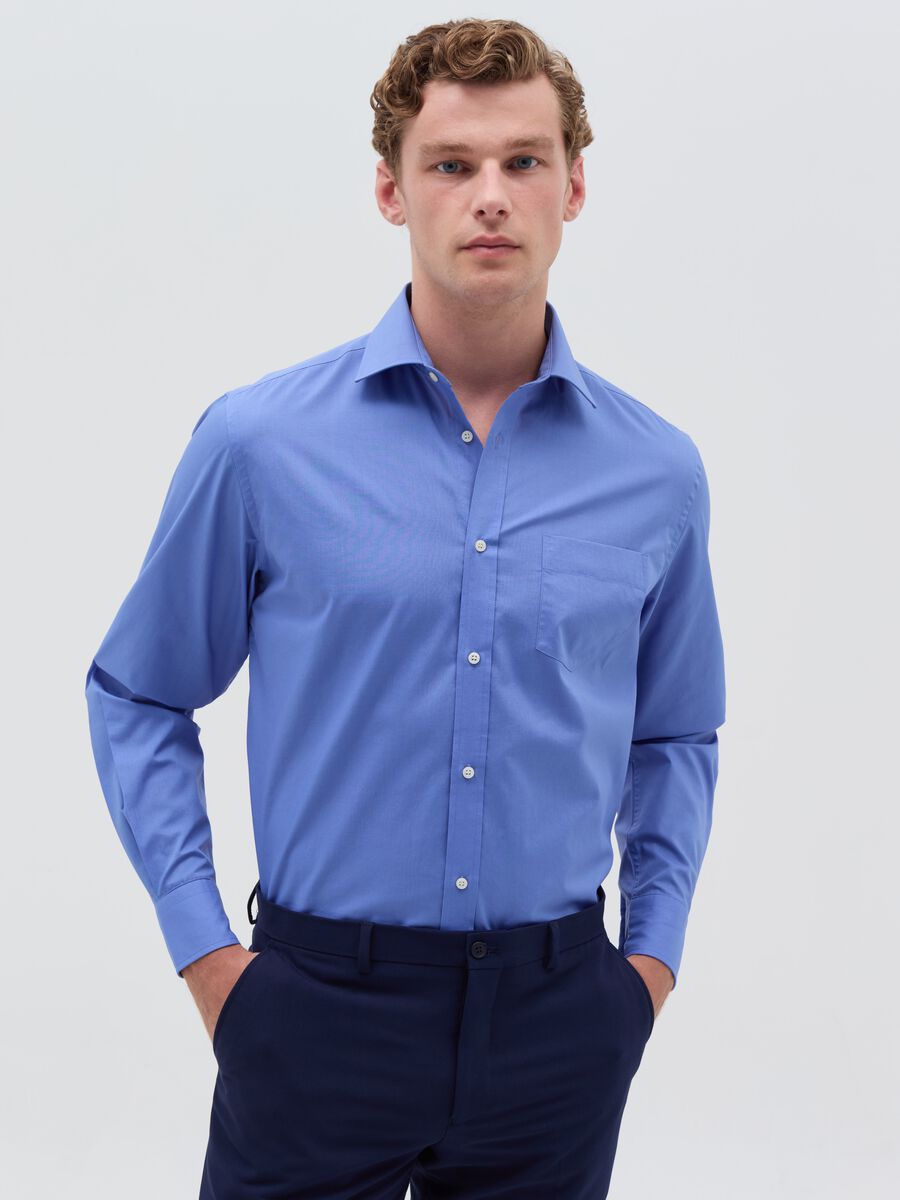 Solid colour, regular-fit shirt_0