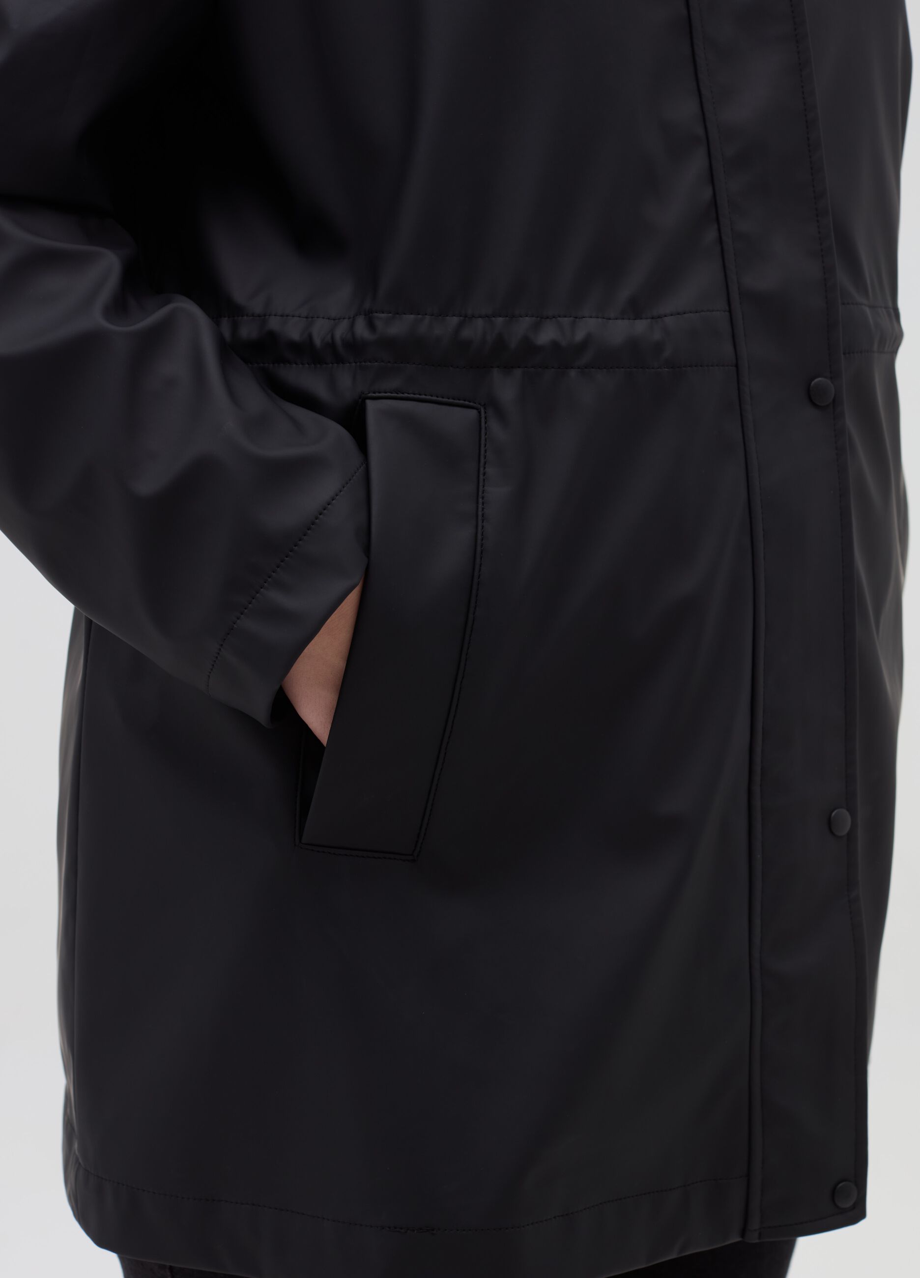 Curvy long waterproof jacket