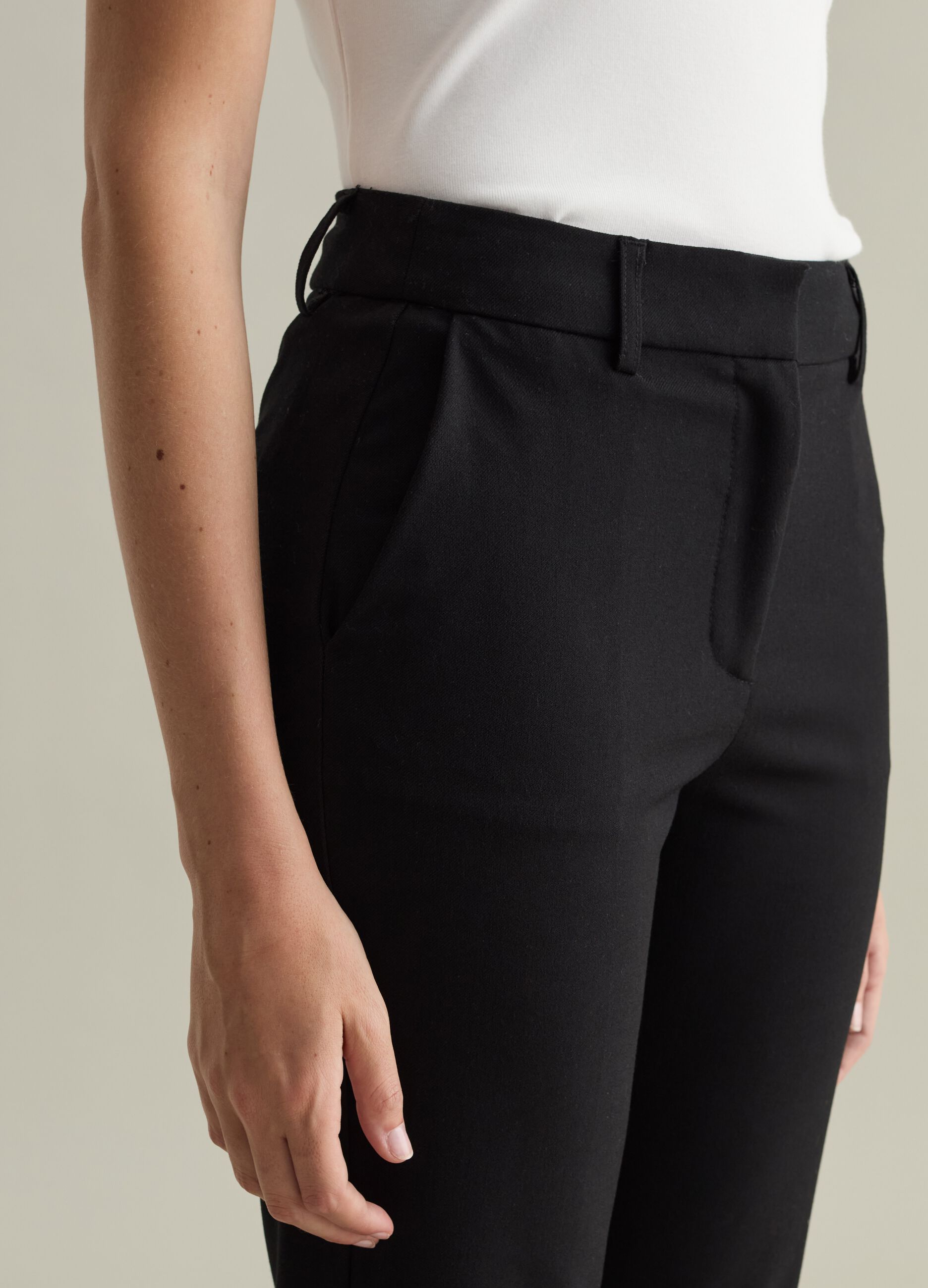 Contemporary bootcut-fit trousers