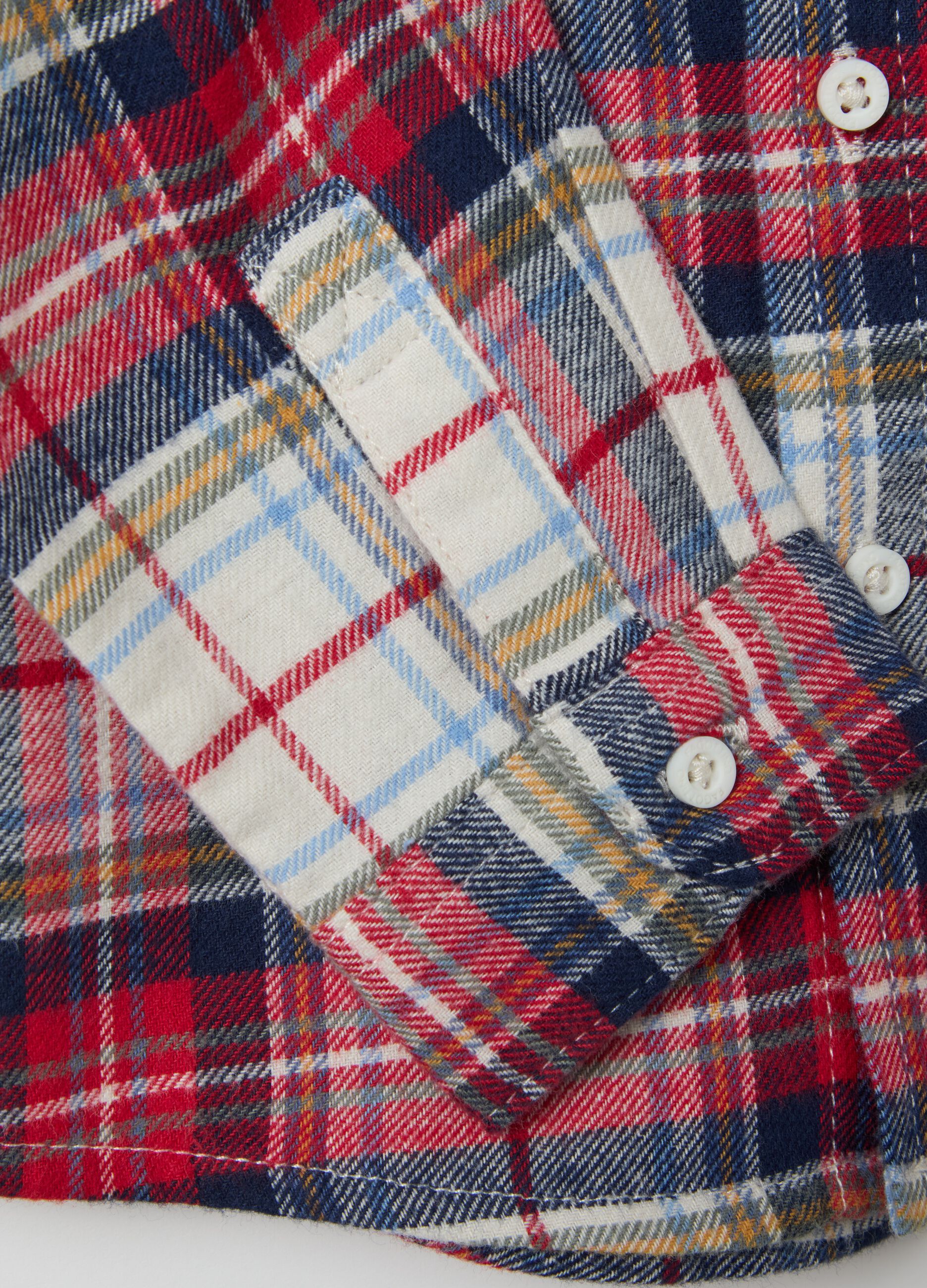 Flannel shirt with check pattern