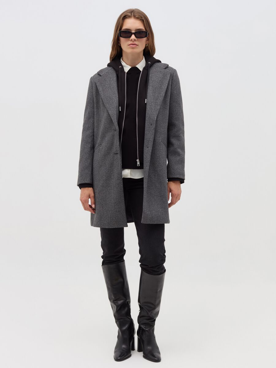 Coat with full-zip lining in fleece_0