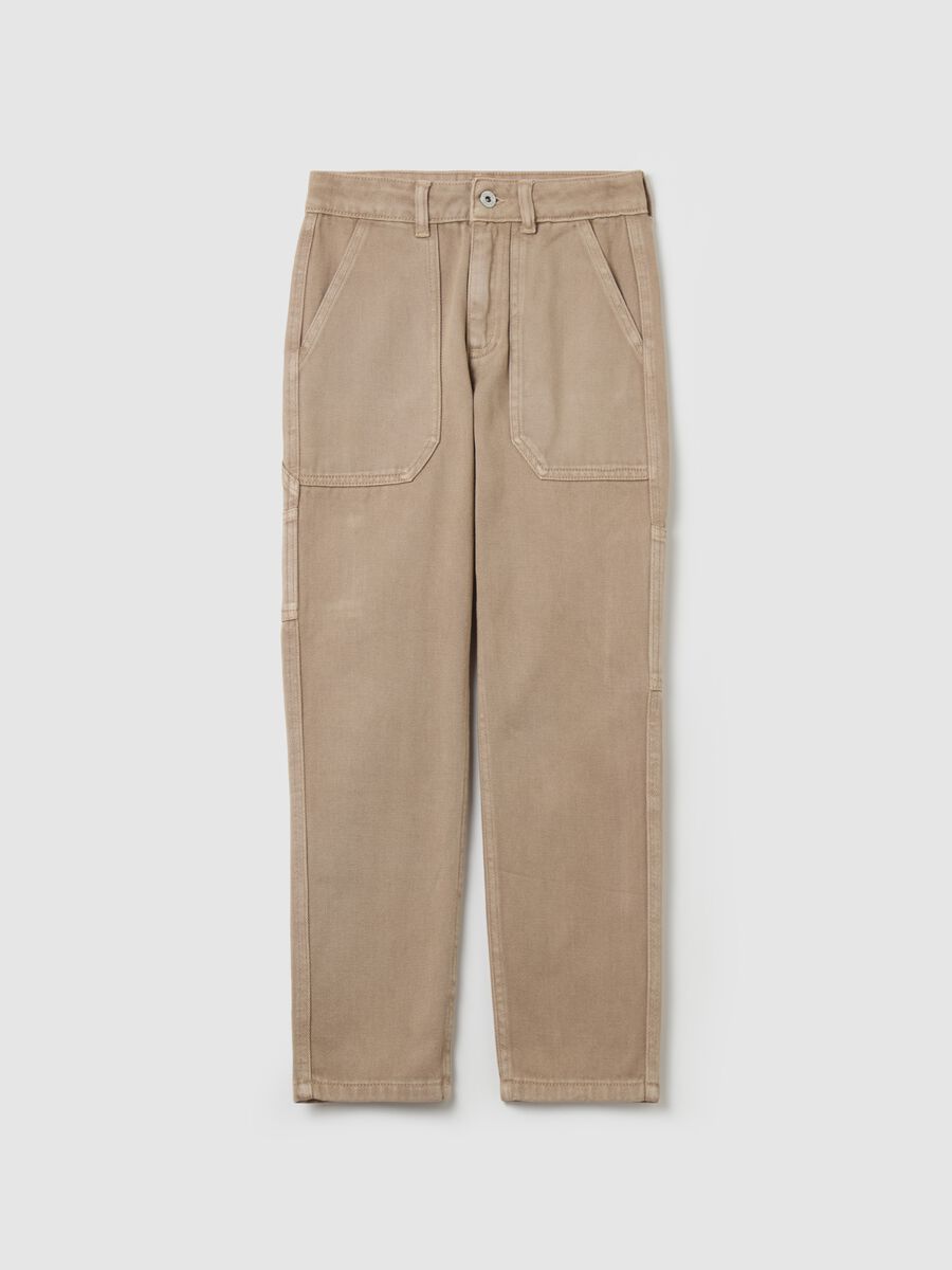 Worker trousers in cotton_0