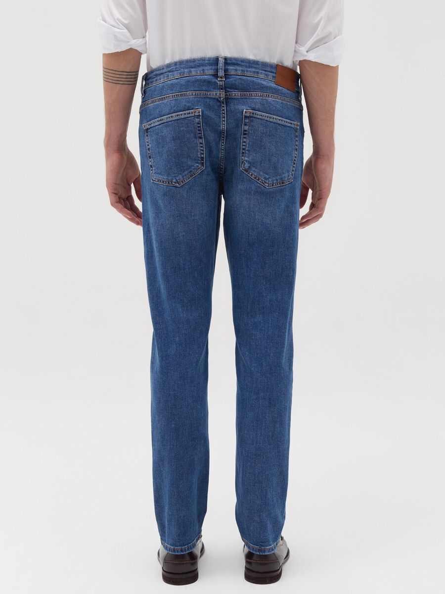 Slim-fit cross-hatch cotton jeans_2