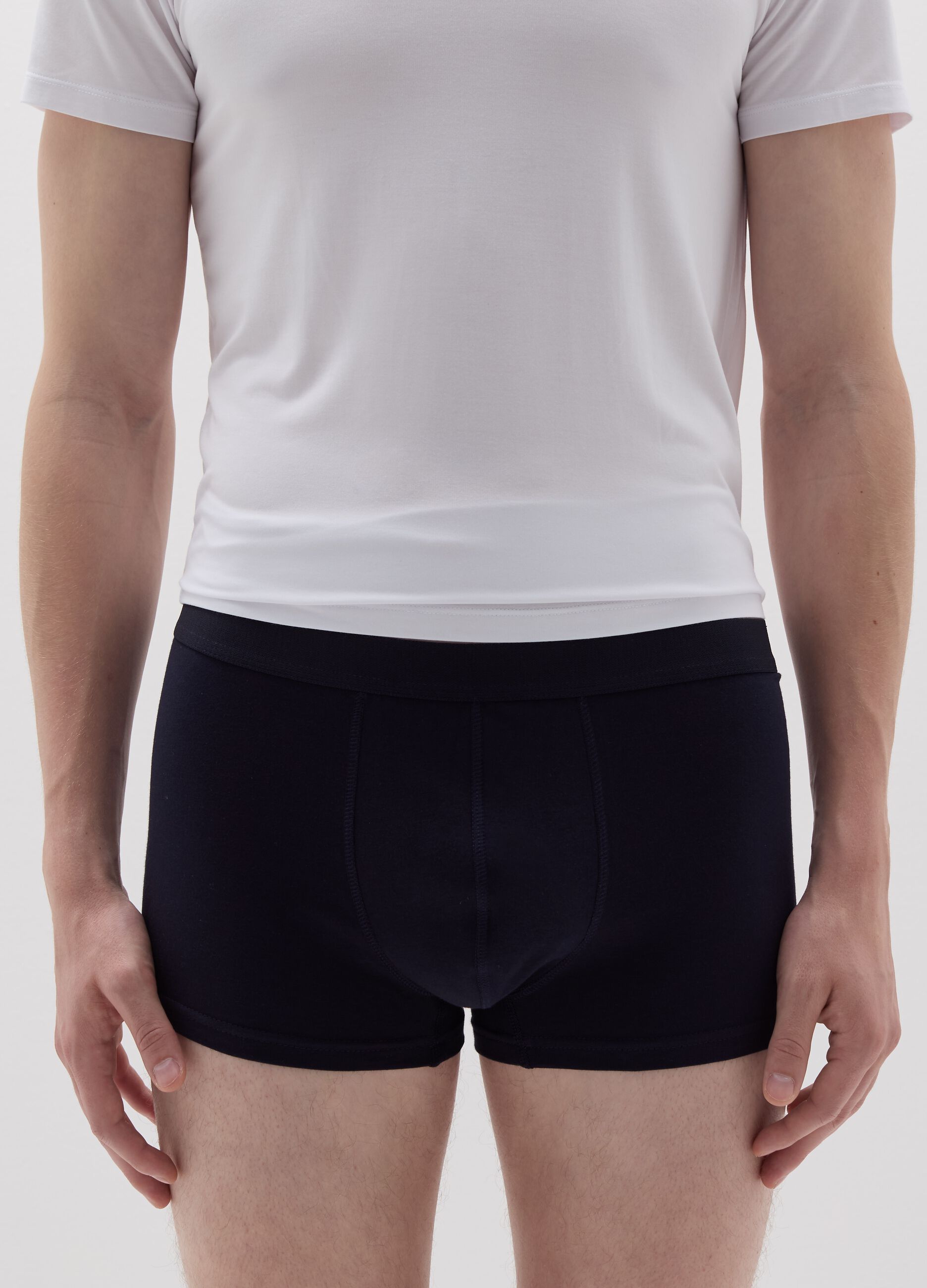 Three-pack boxer shorts with external elastic