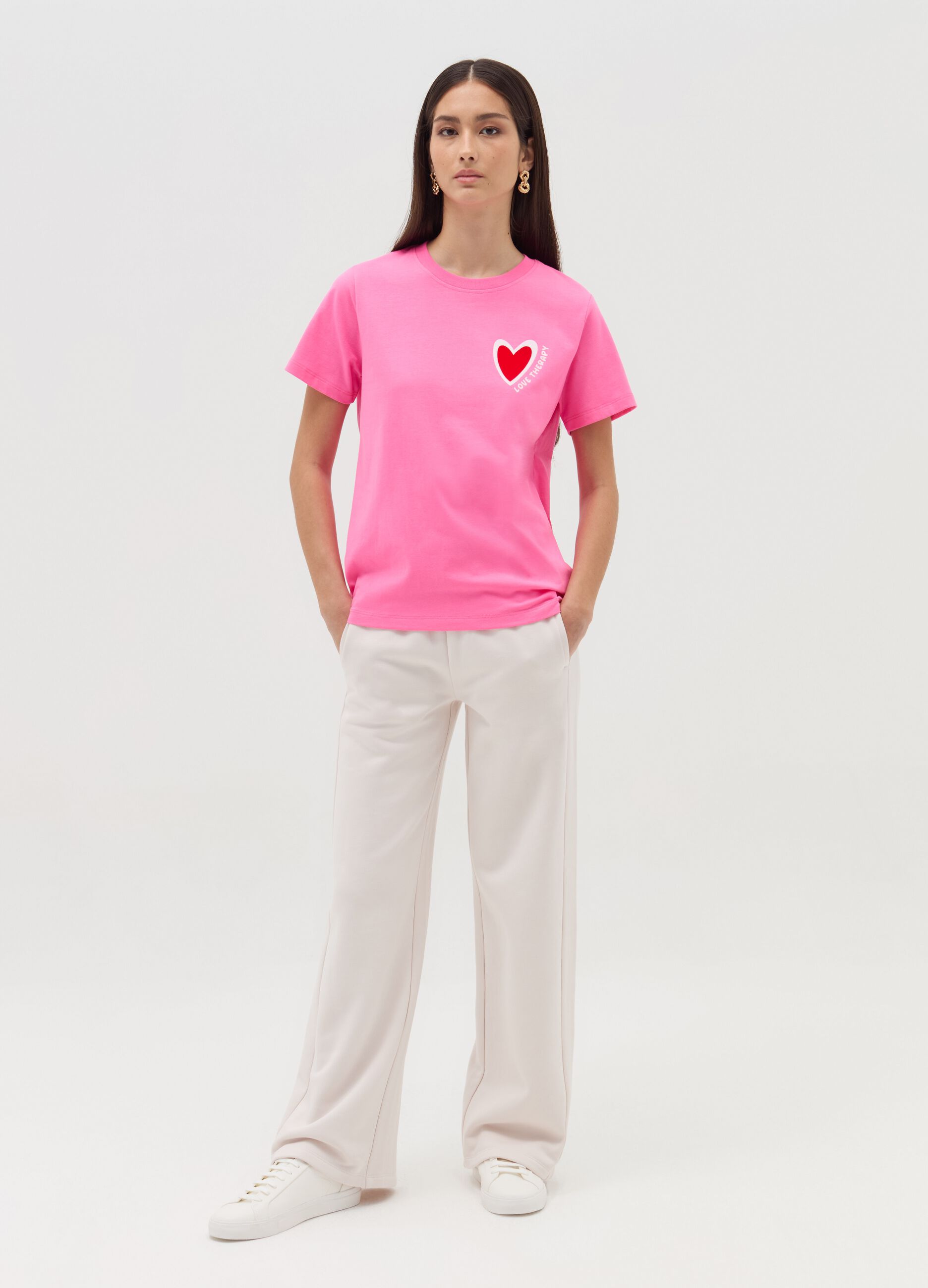 T-shirt with heart print