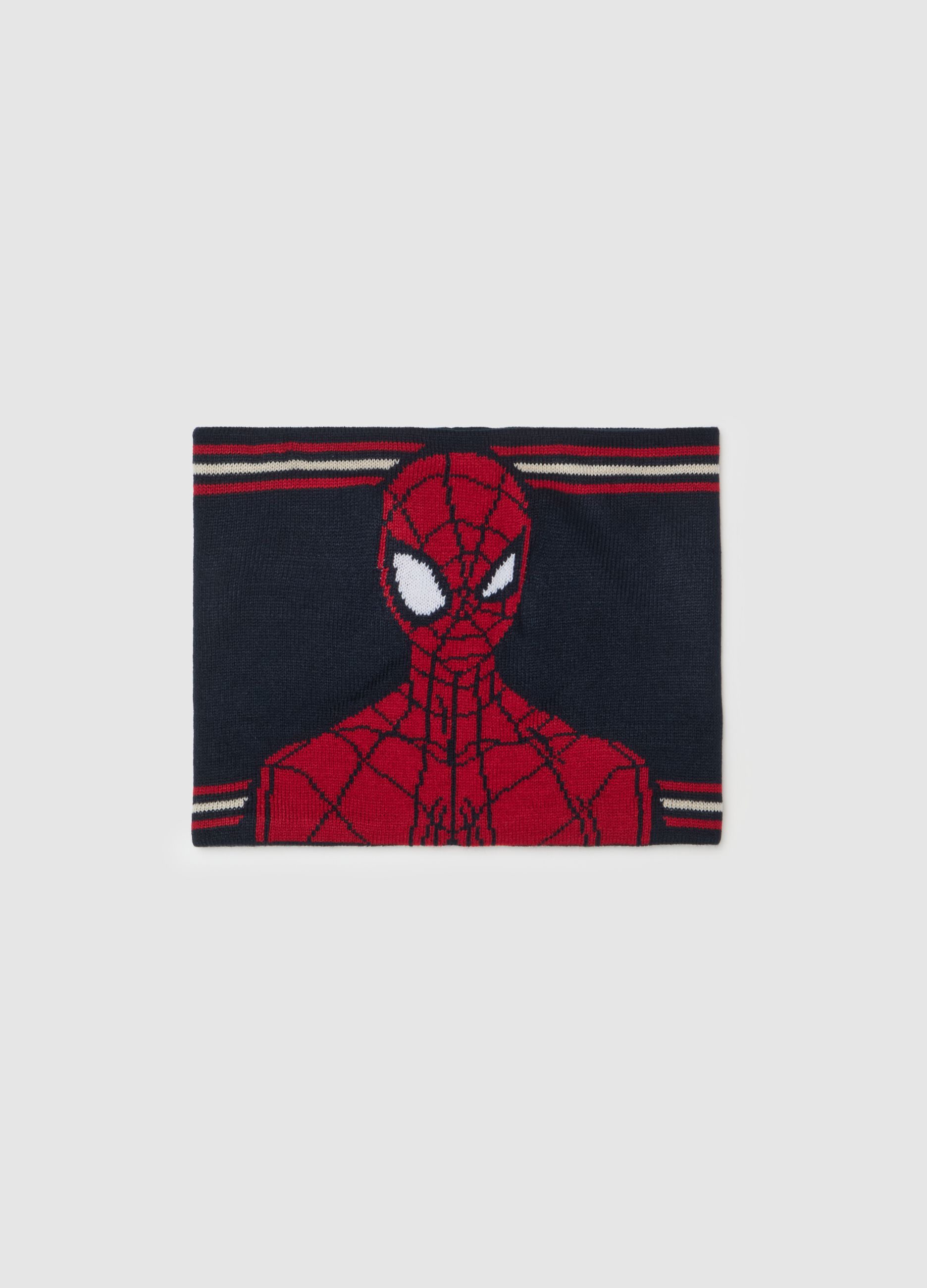 Scaldacollo in maglia con disegno Spider-Man