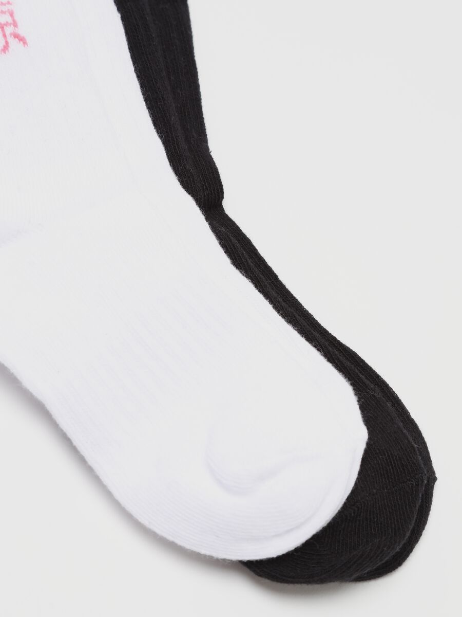 Two-pair pack socks in organic cotton with ideograms_1