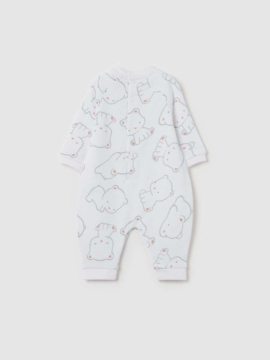 Organic cotton onesie with teddy bears print_1