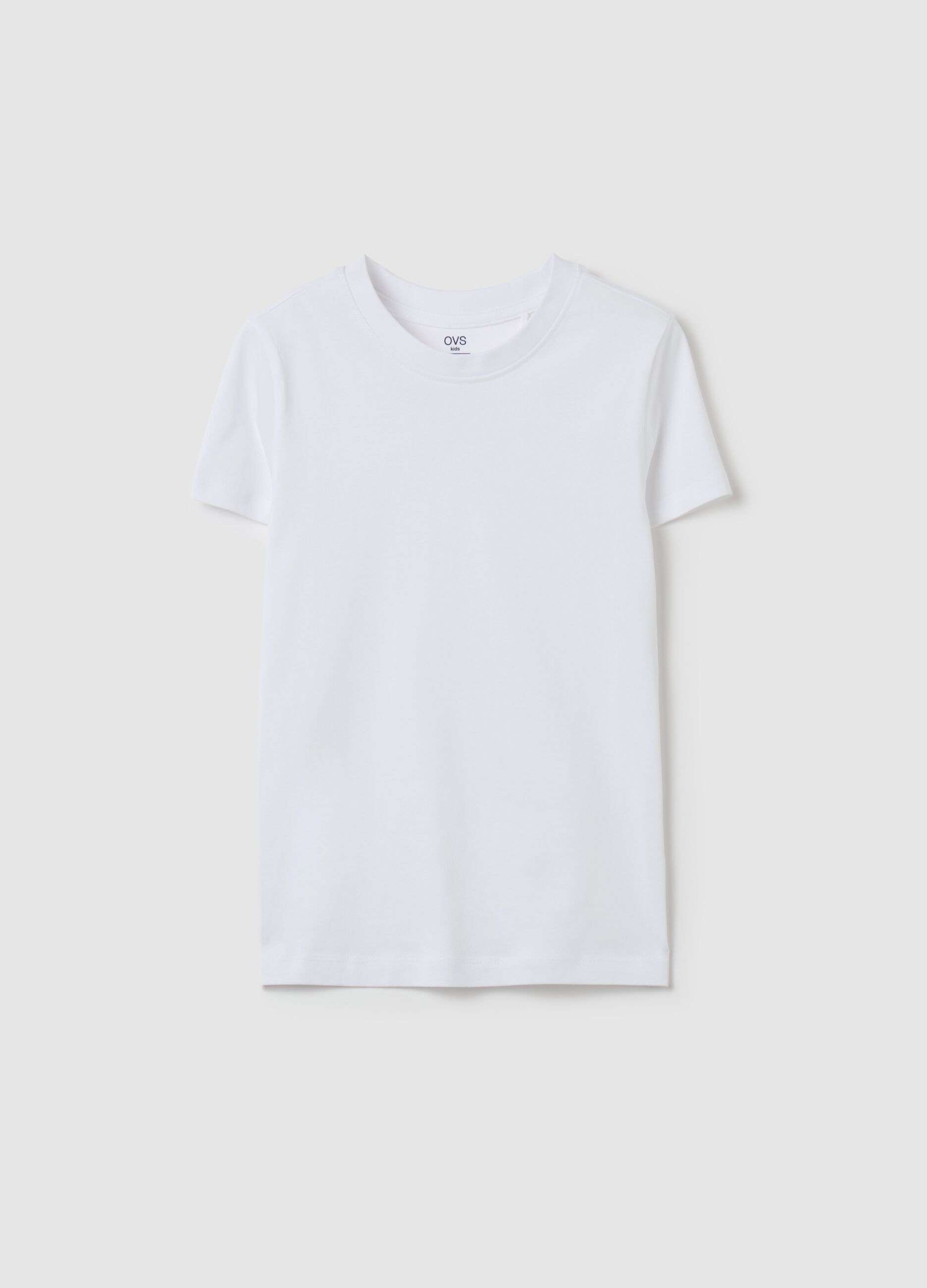 Solid colour T-shirt in organic cotton