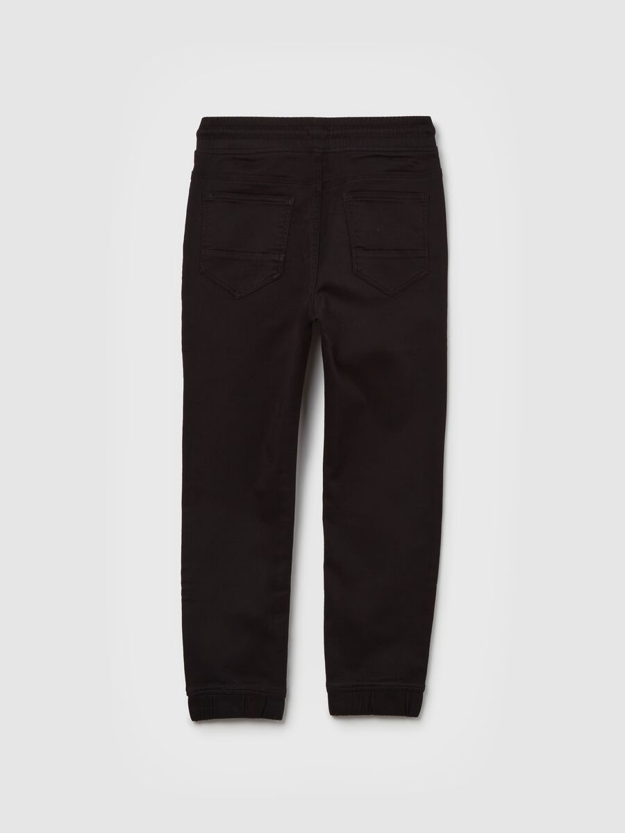 Cuff-hem joggers with drawstring_1