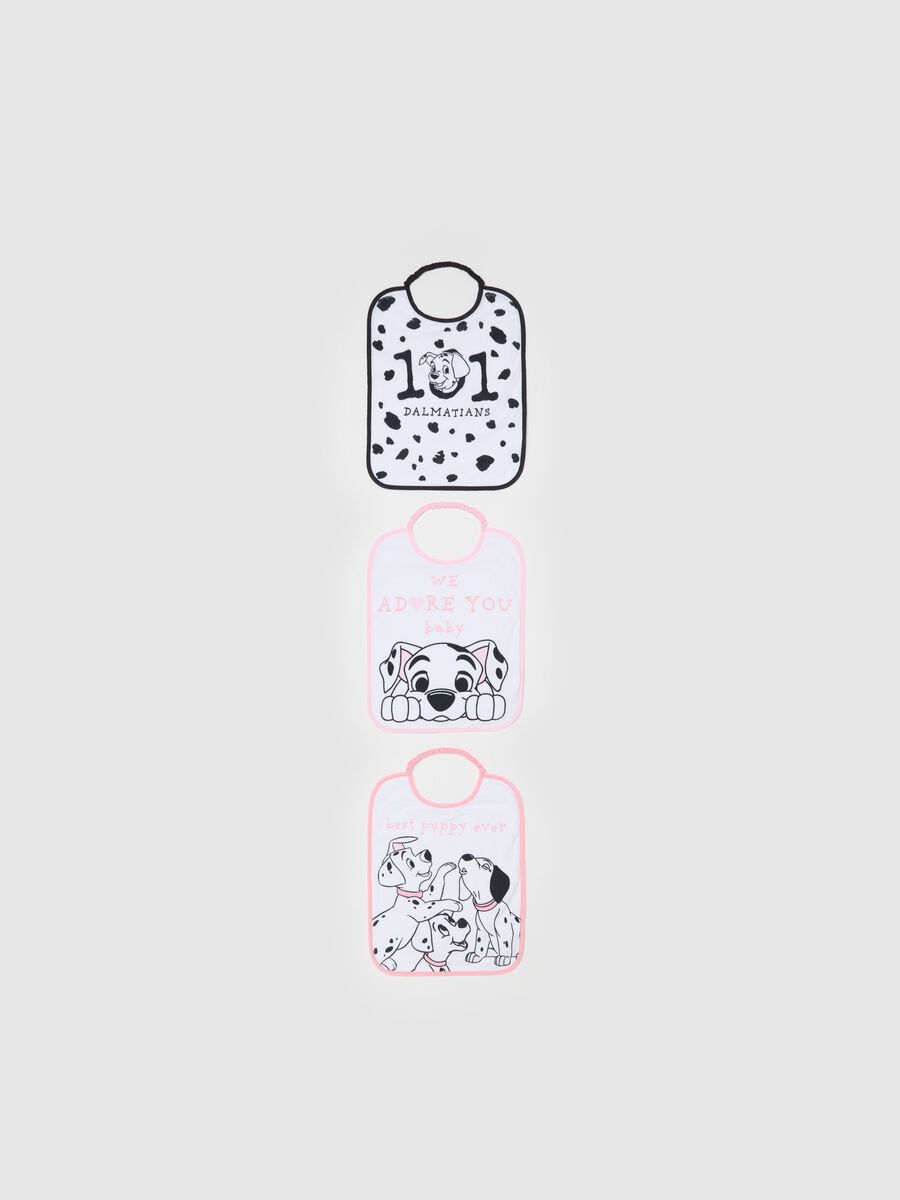 Three-pack 101 Dalmatians bibs with PEVA backing_0