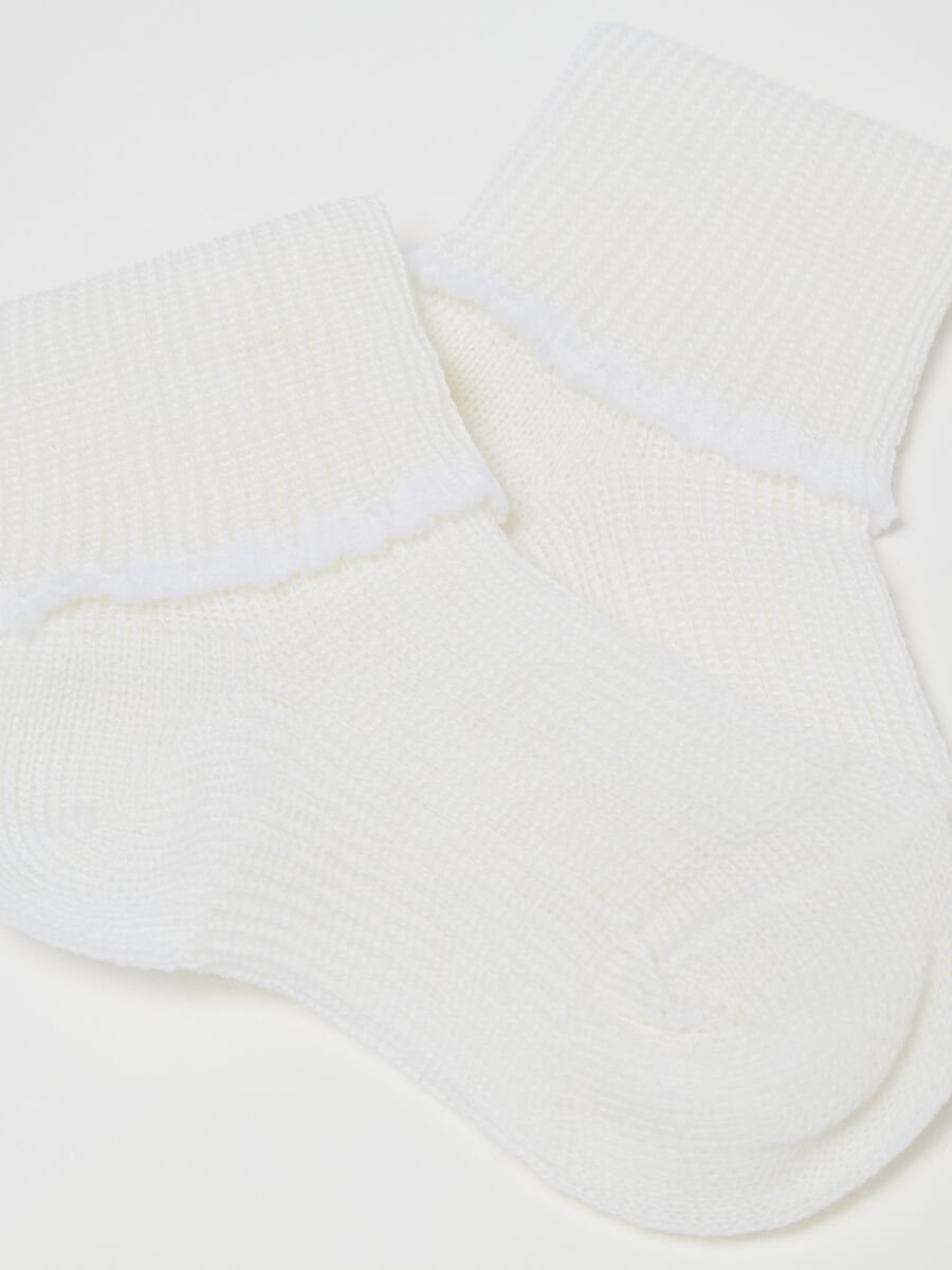 Two-pair pack wool socks with fold_1
