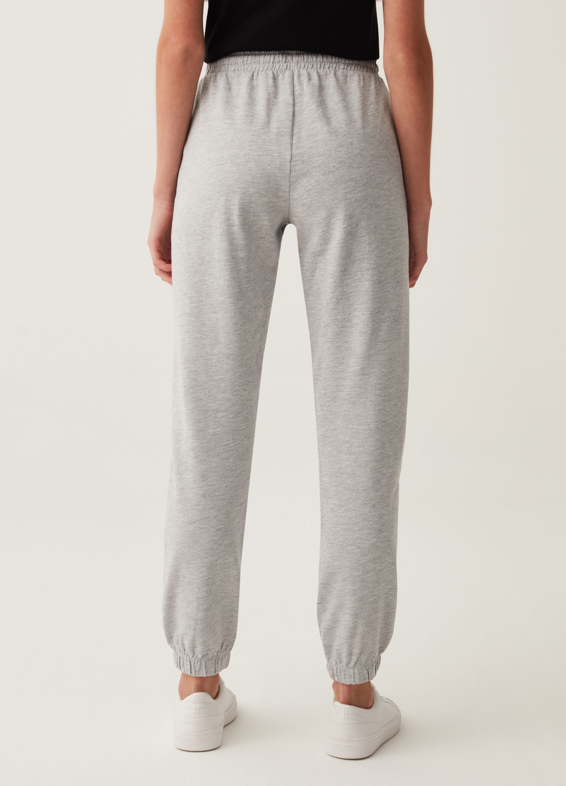 French terry joggers with drawstring