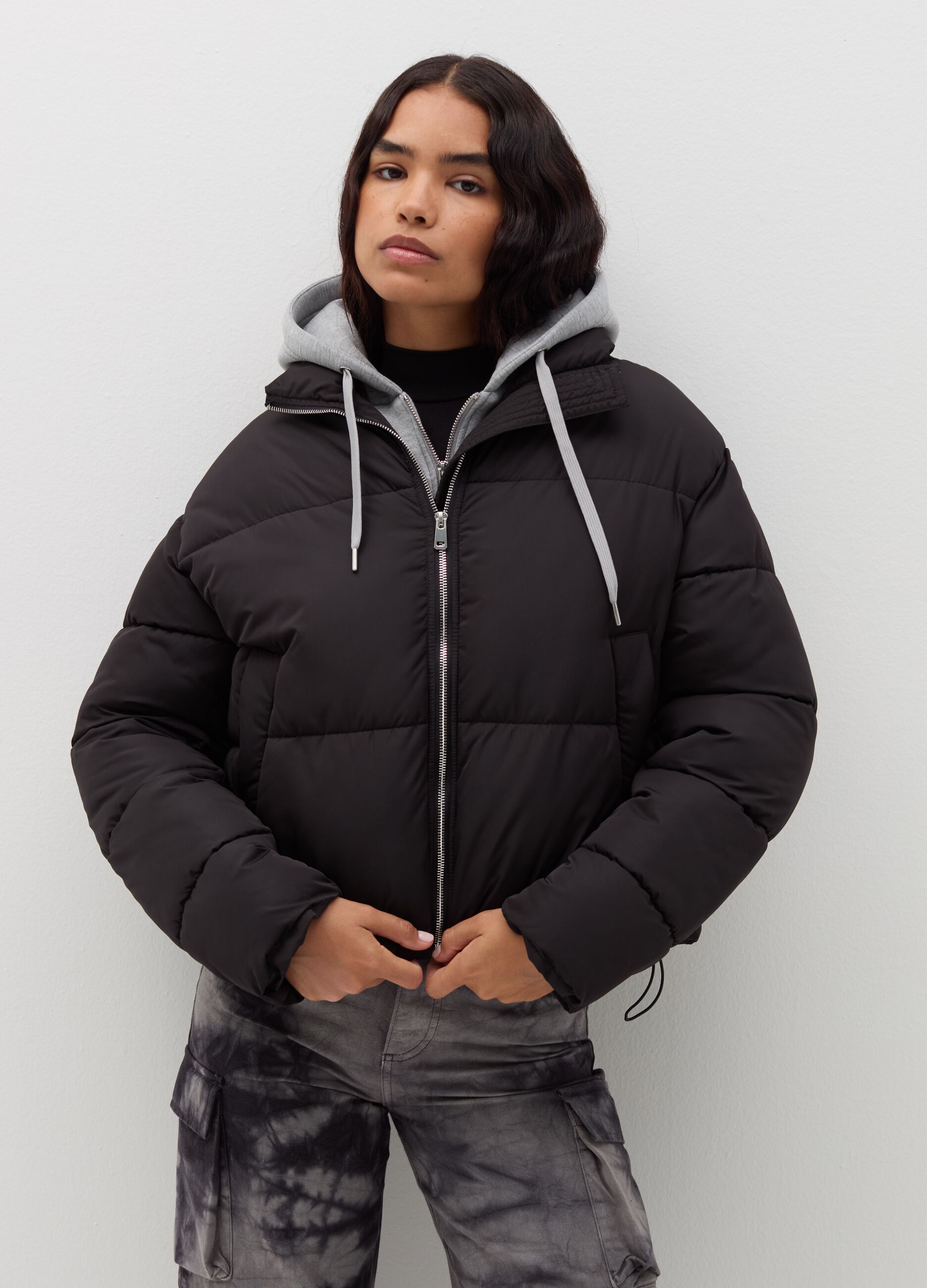 Crop down jacket with REPREVE® padding