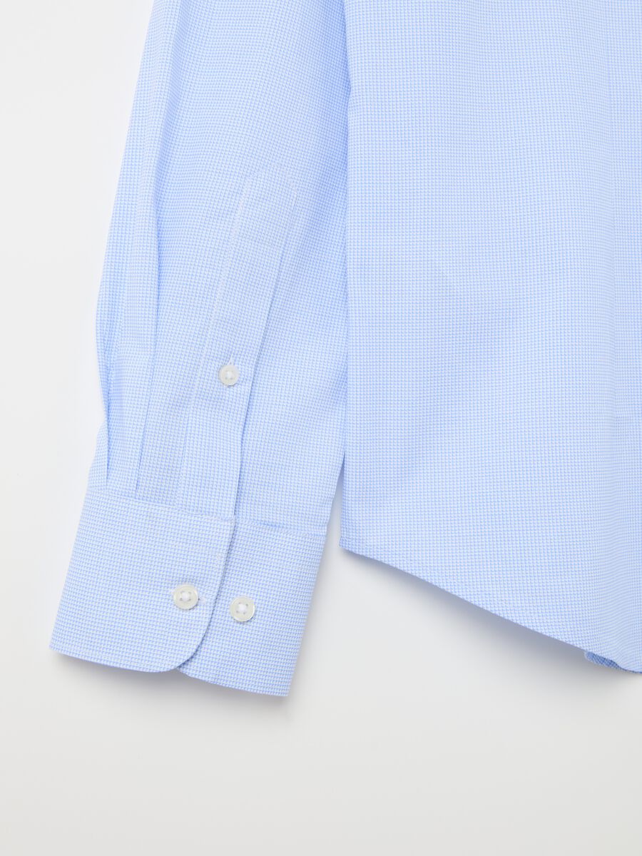 Slim-fit shirt with micro waffle weave_5