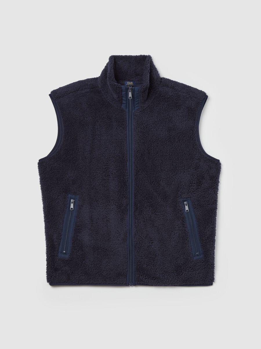 Full-zip gilet in teddy_4