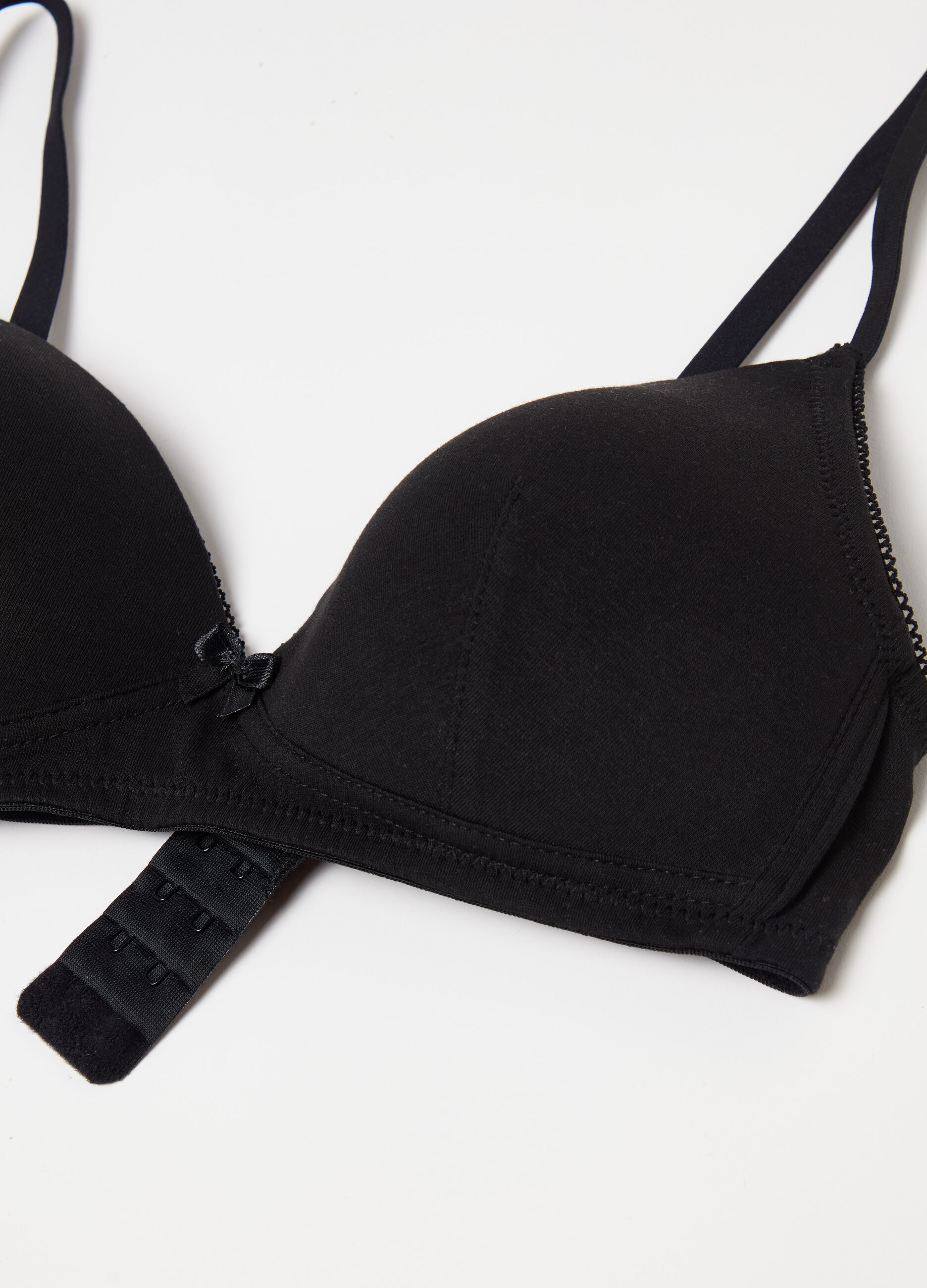 The Triangle stretch cotton triangle bra