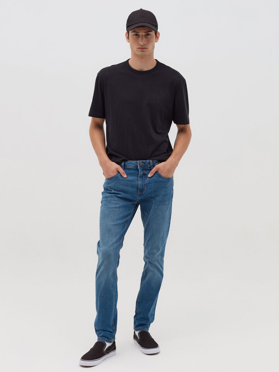 Skinny-fit jeans with fading_0