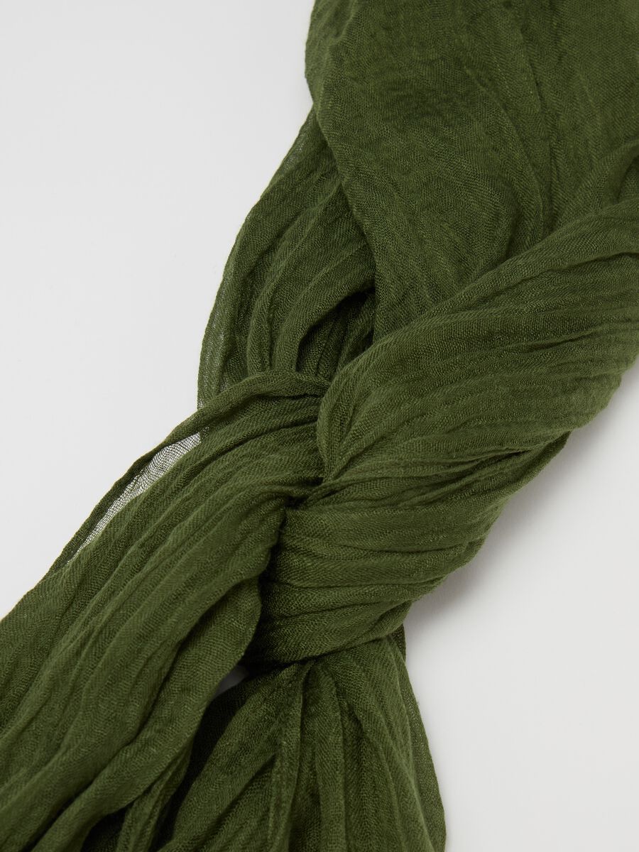 Solid colour crinkle-effect pashmina_1